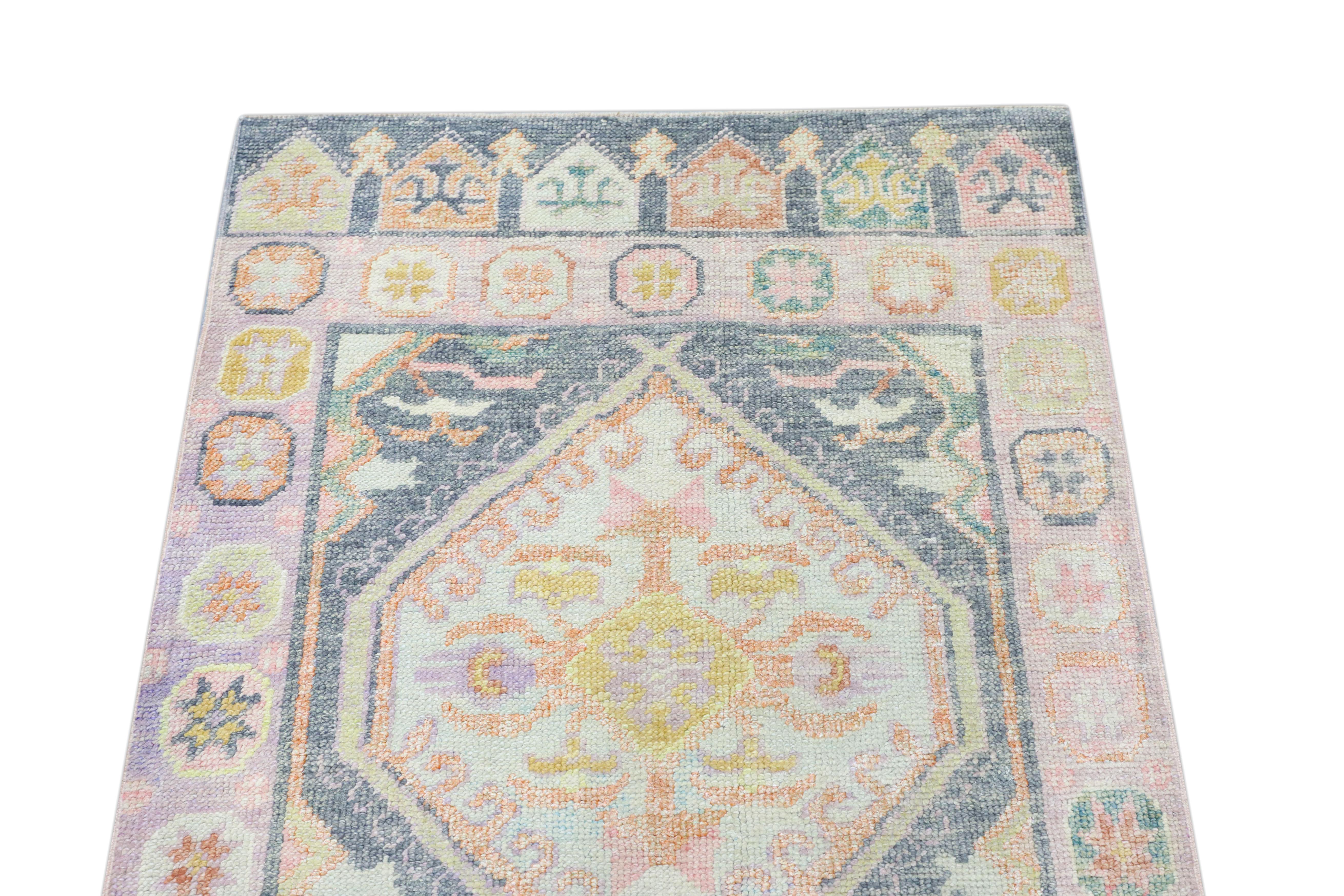 Oushak-Teppich Orientalischer handgeknüpfter türkischer Oushak 3' x 6