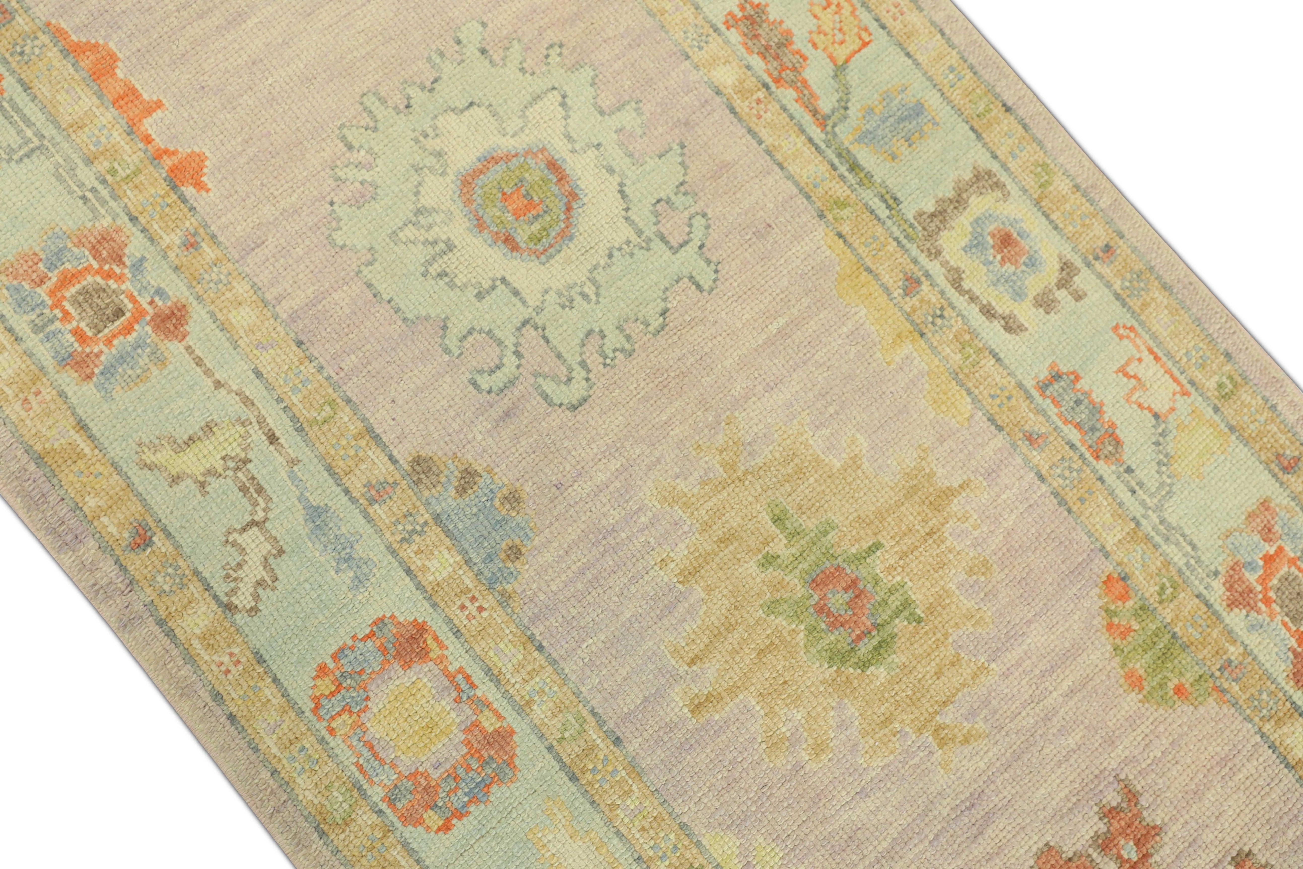Alfombra Oushak Oriental Anudada a Mano Turca Oushak 3' x 6'9