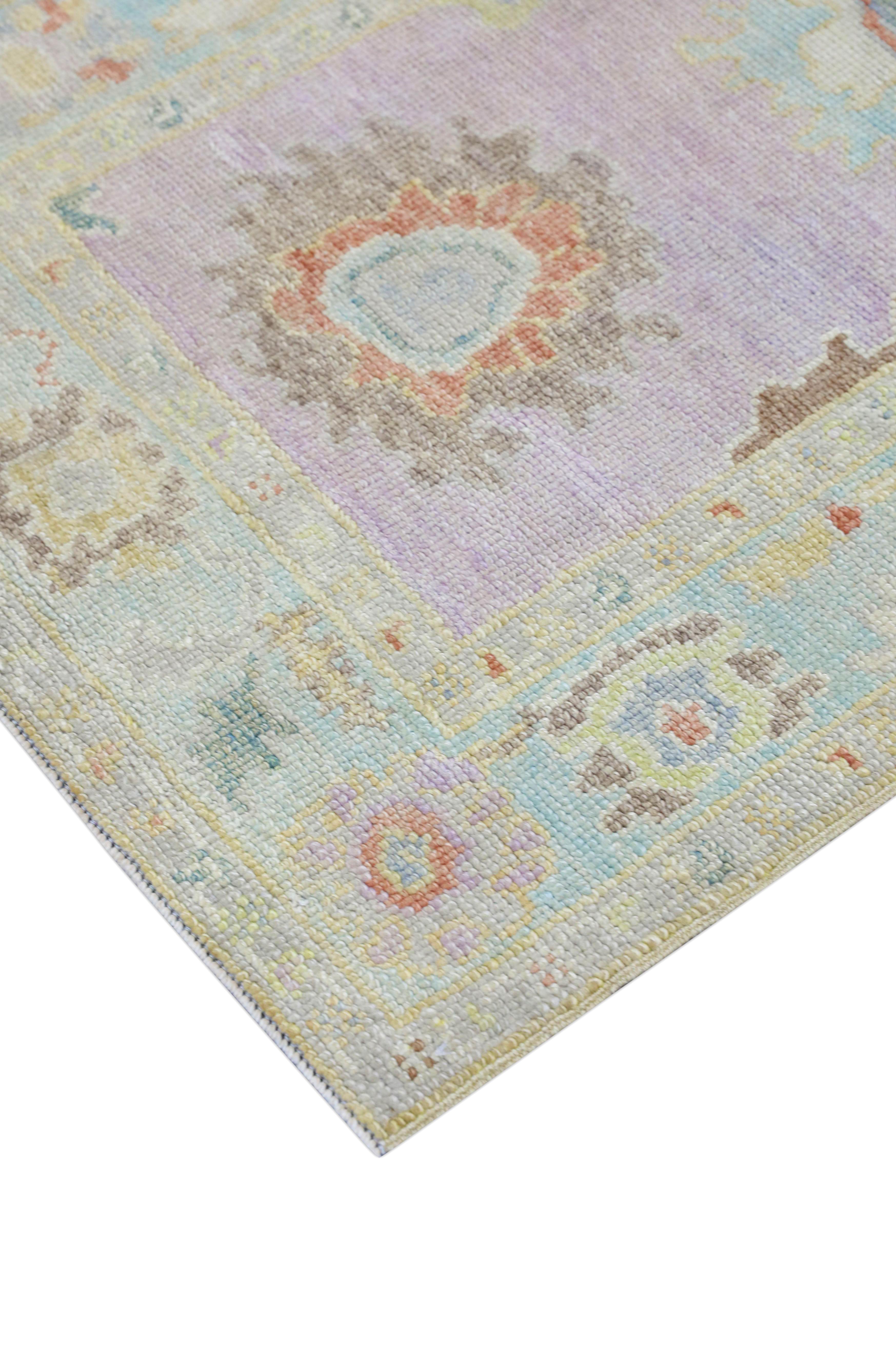 Oushak-Teppich Orientalischer handgeknüpfter türkischer Oushak-Teppich 3' x 7' #4098 im Zustand „Neu“ im Angebot in Houston, TX