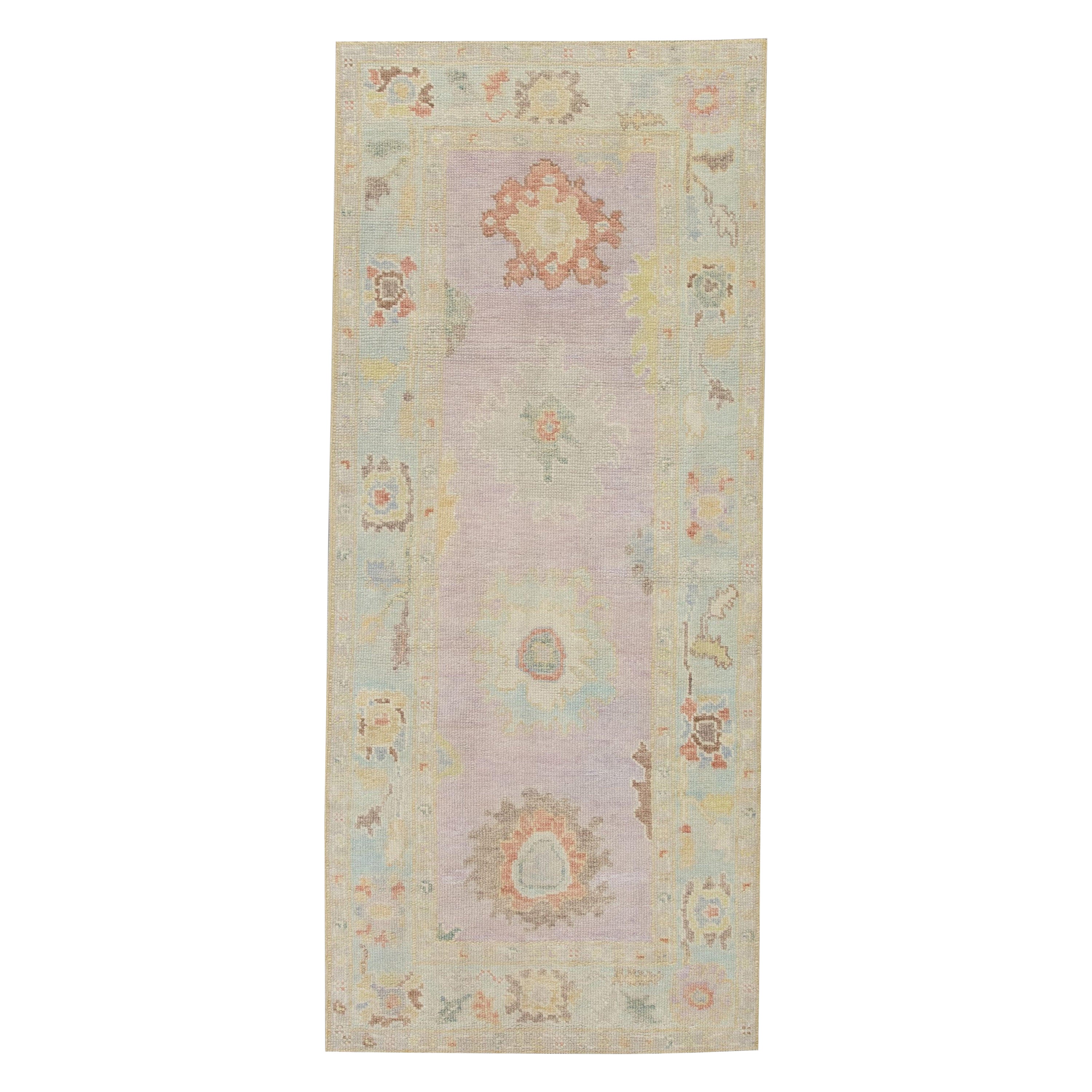 Oushak-Teppich Orientalischer handgeknüpfter türkischer Oushak-Teppich 3' x 7' #4098