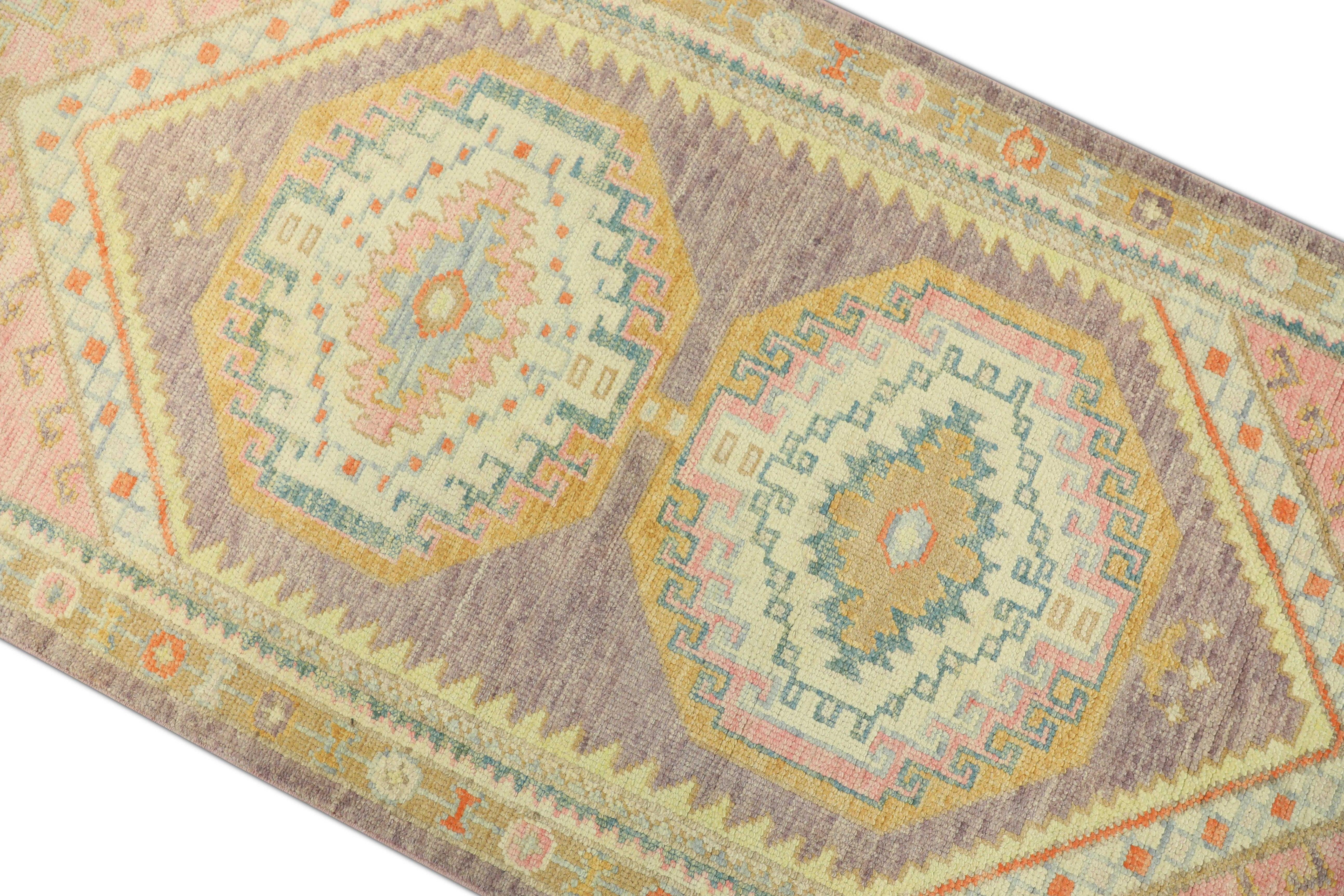 Tappeto Oushak Orientale annodato a mano Turco Oushak 3' x 7'8