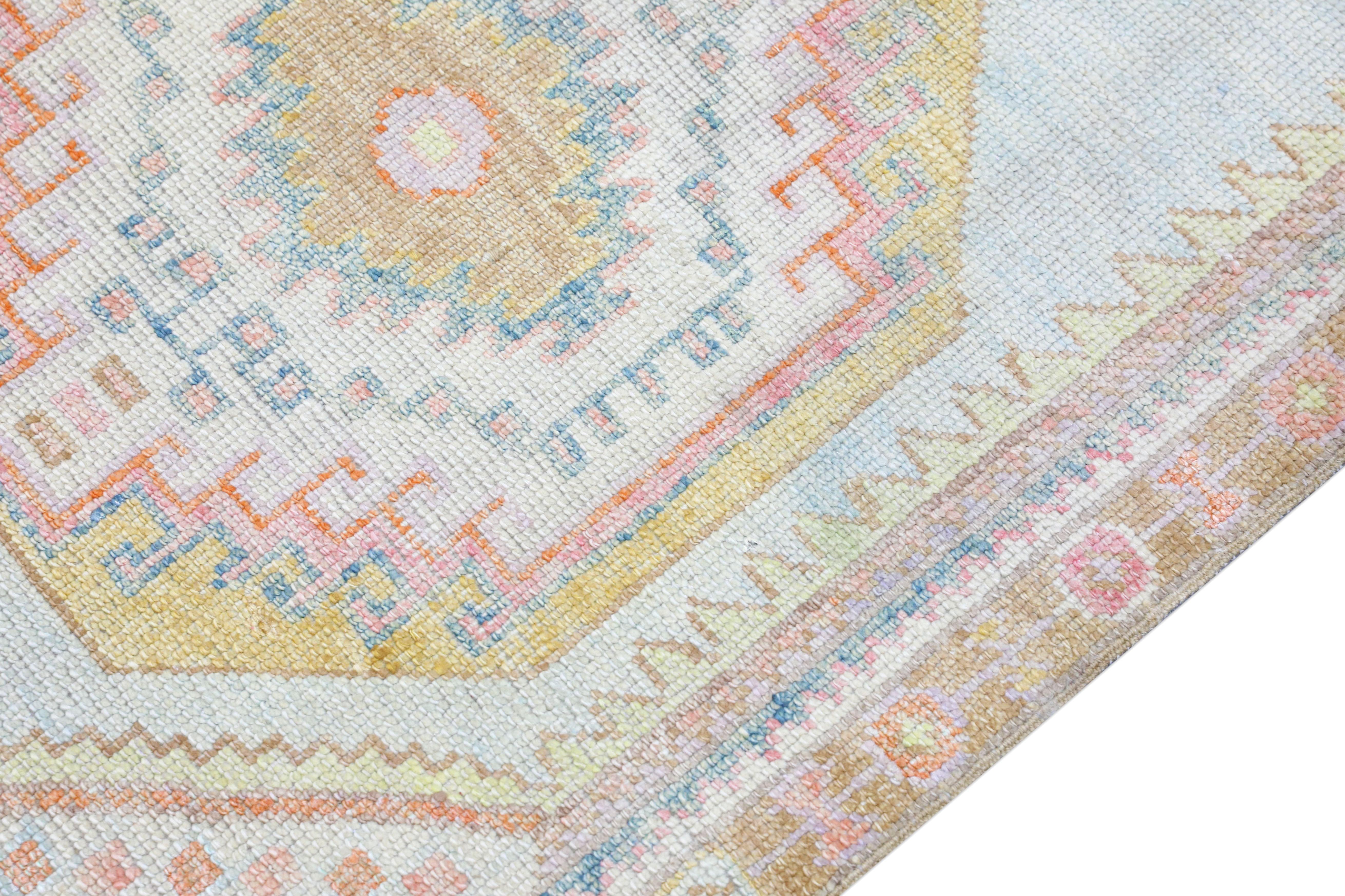 Oushak-Teppich Orientalischer handgeknüpfter türkischer Oushak-Teppich 3' x 8'6
