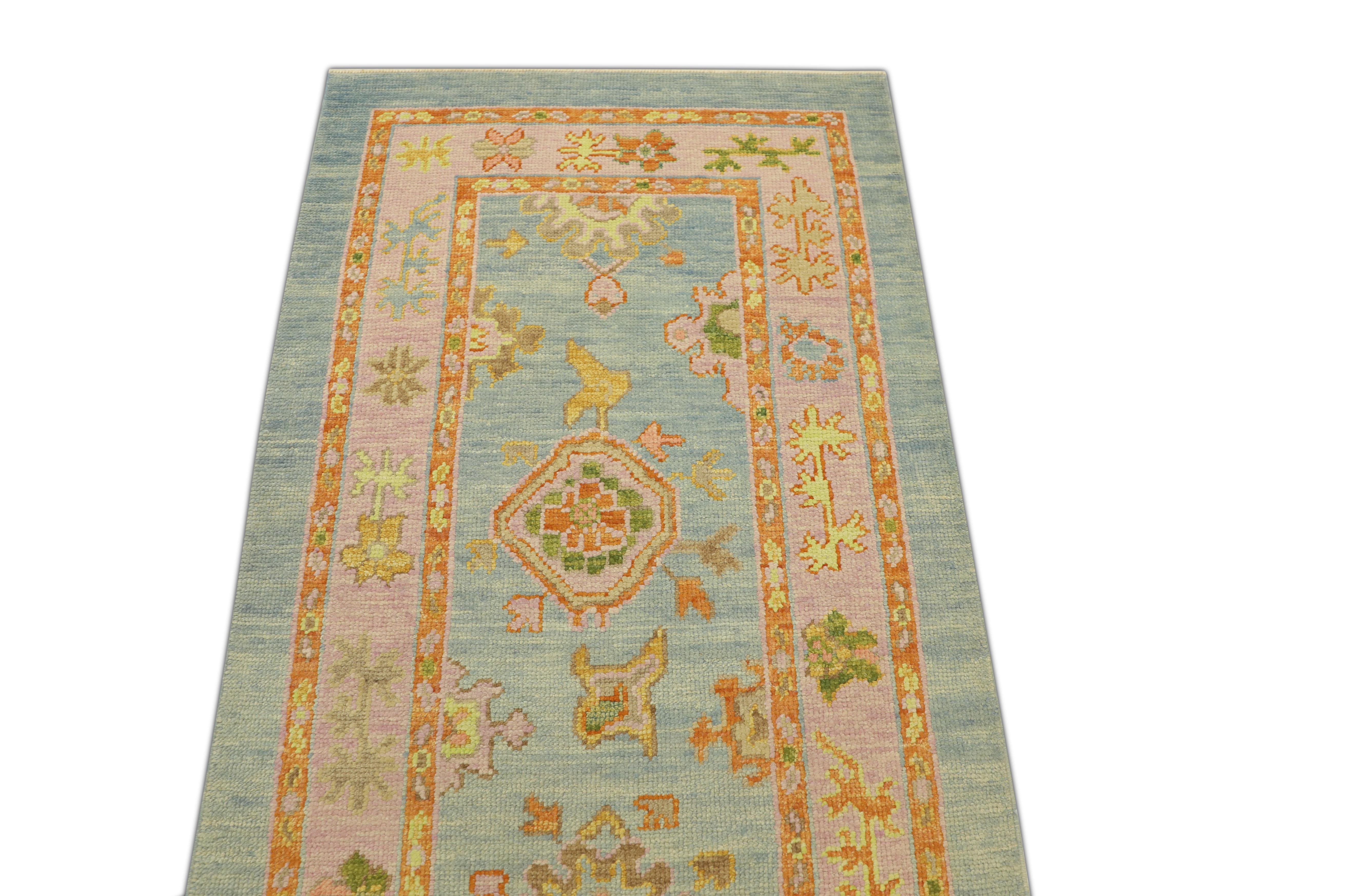 Oushak-Teppich Orientalischer handgeknüpfter türkischer Oushak-Teppich 3' x 8'6