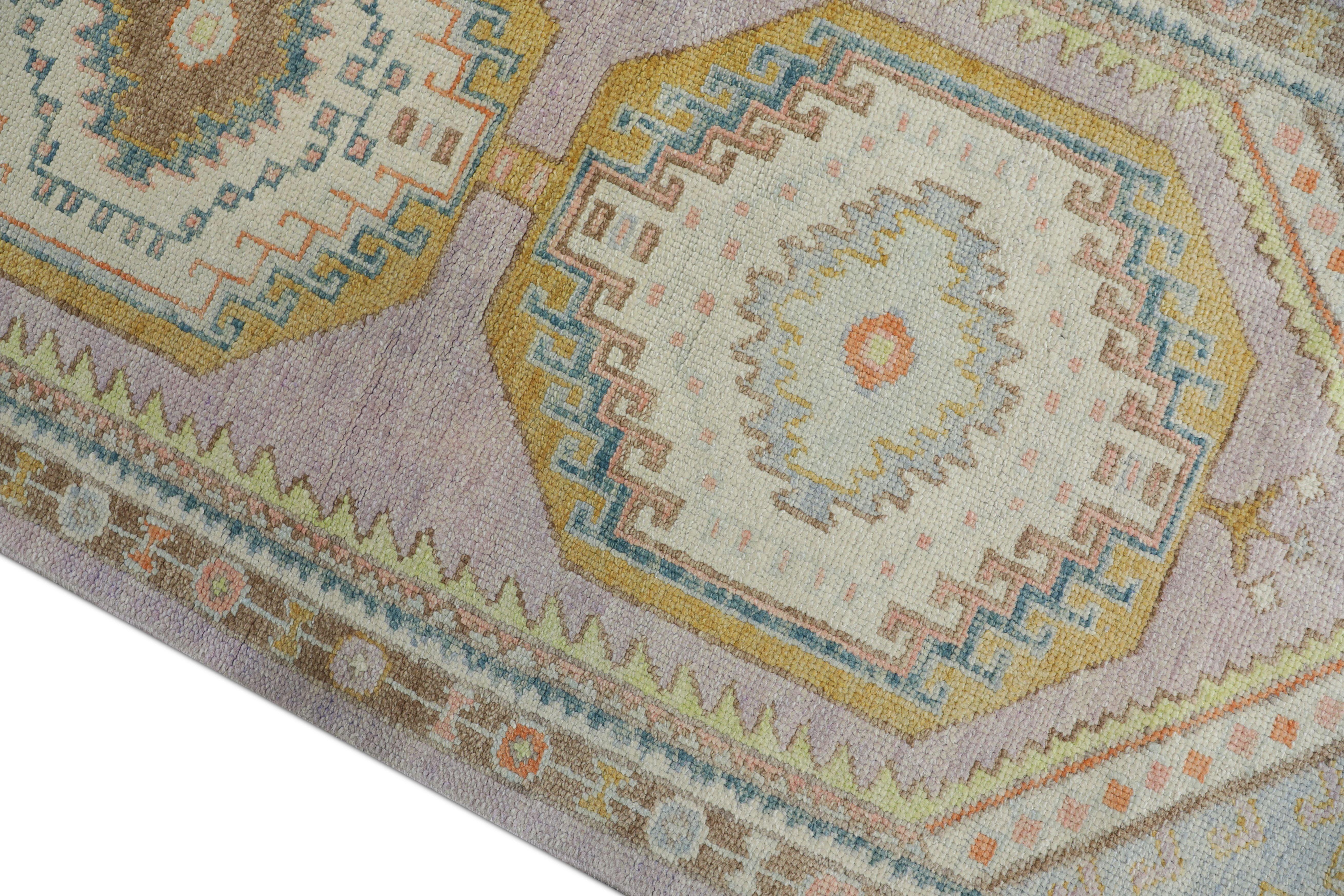 Oushak Rug Oriental Hand Knotted Turkish Oushak 3' x 8'6