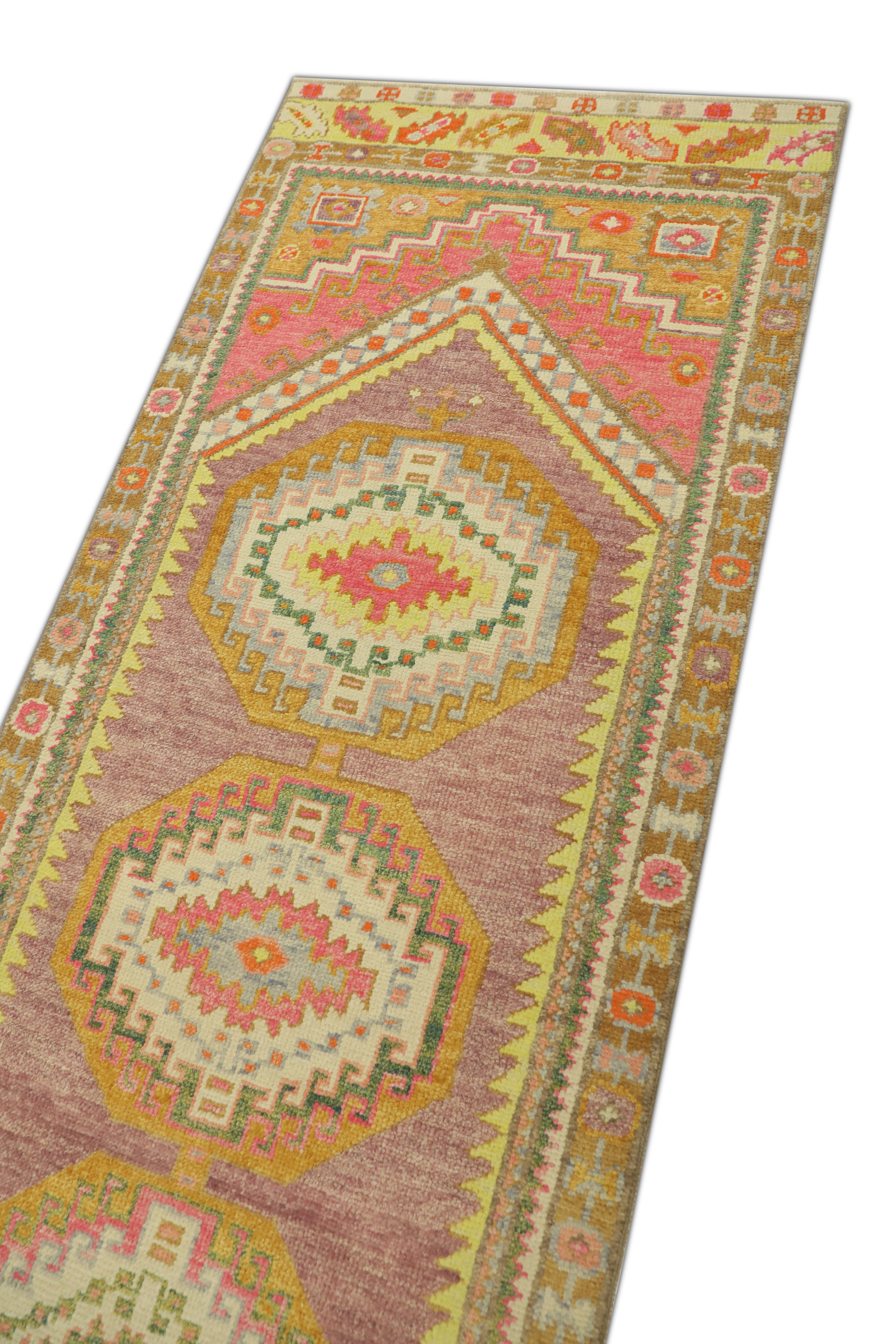 Oushak-Teppich Orientalischer handgeknüpfter türkischer Oushak-Teppich 3' x 9'2