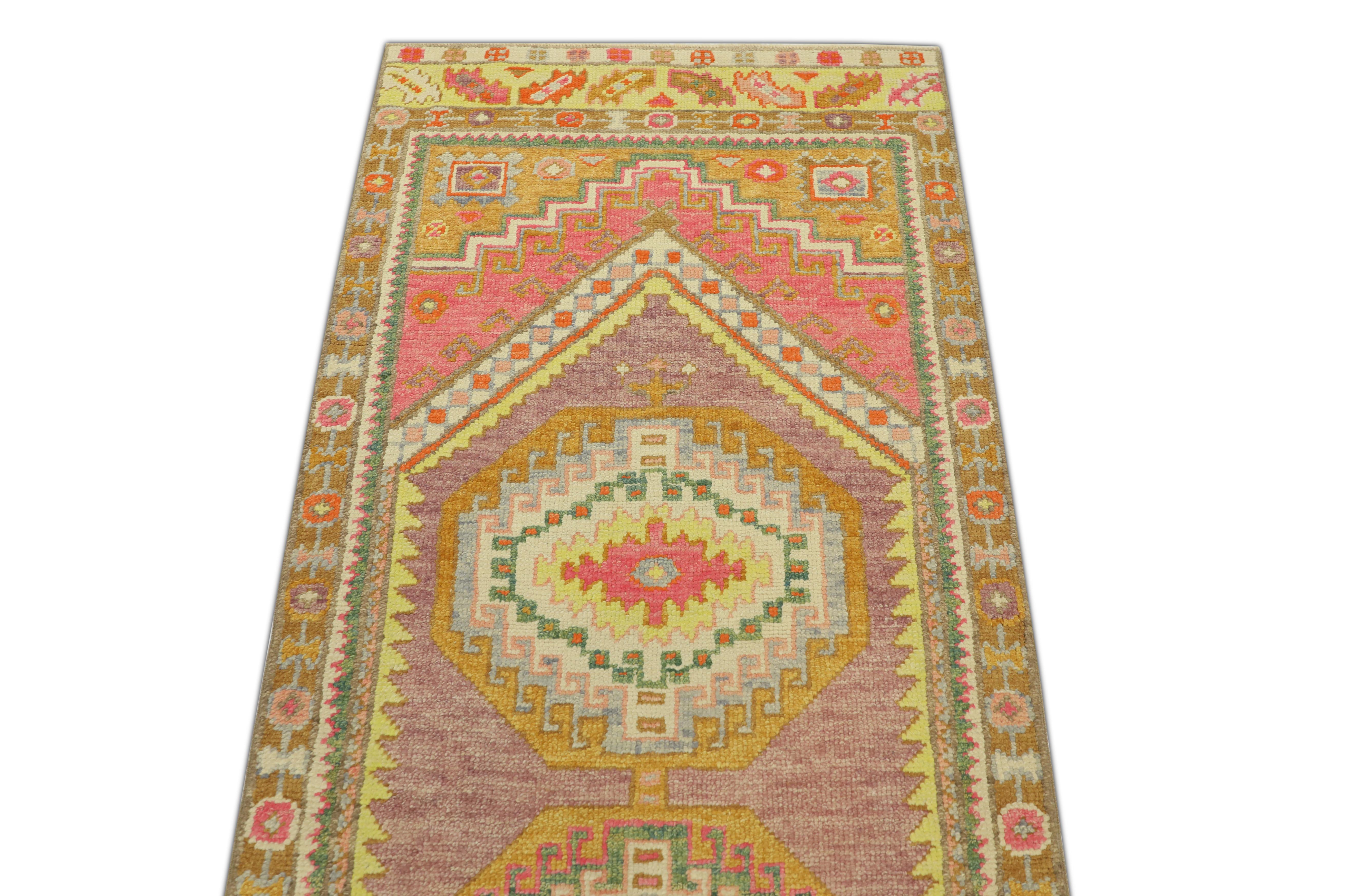 Oushak-Teppich Orientalischer handgeknüpfter türkischer Oushak-Teppich 3' x 9'2