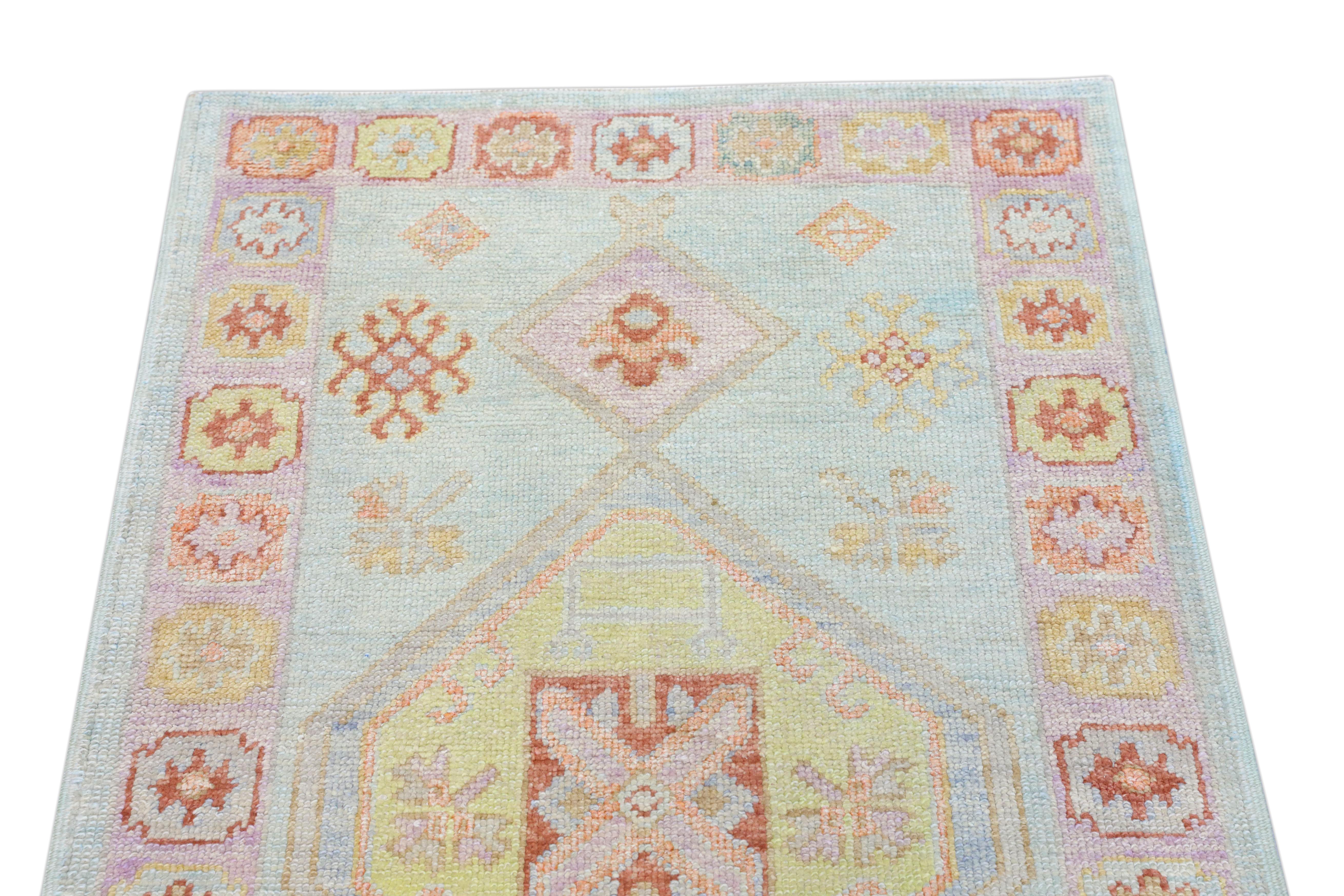 Oushak-Teppich Orientalischer handgeknüpfter türkischer Oushak 3'1 x 10'1