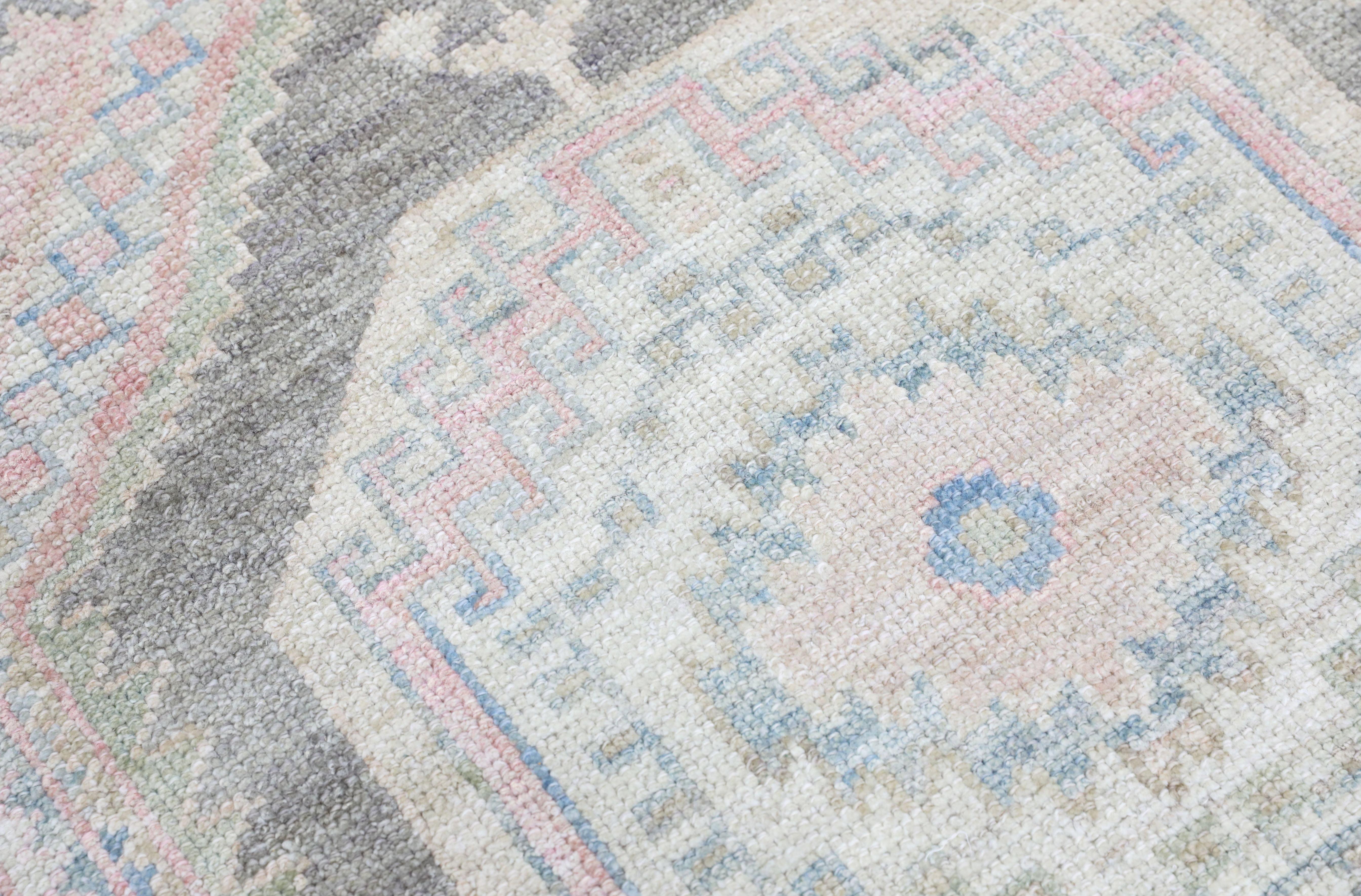 Oushak Rug Oriental Hand Knotted Turkish Oushak 3'1