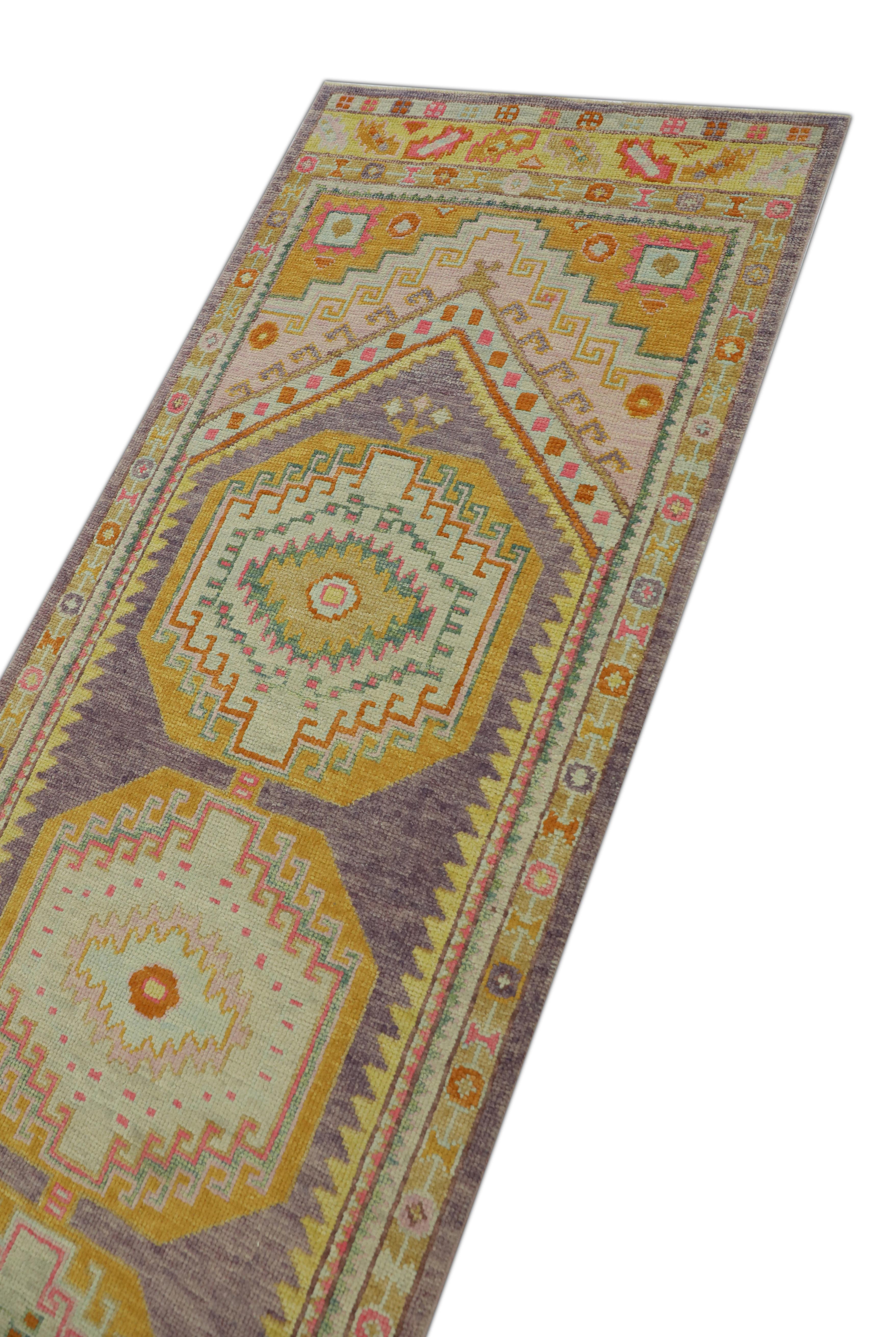 Oushak Rug Oriental Hand Knotted Turkish Oushak 3'1
