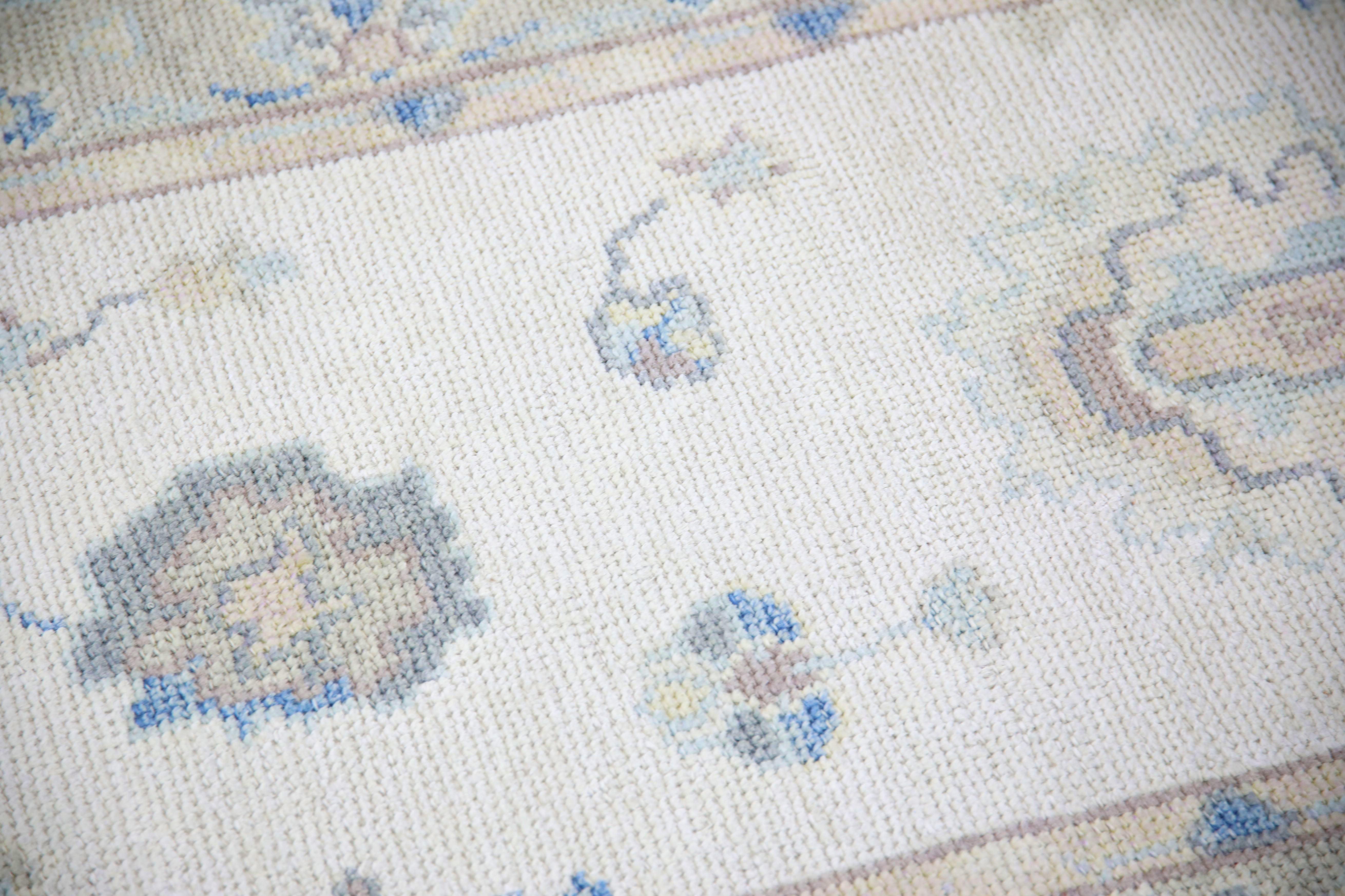Oushak Rug Oriental Hand Knotted Turkish Oushak 3'1