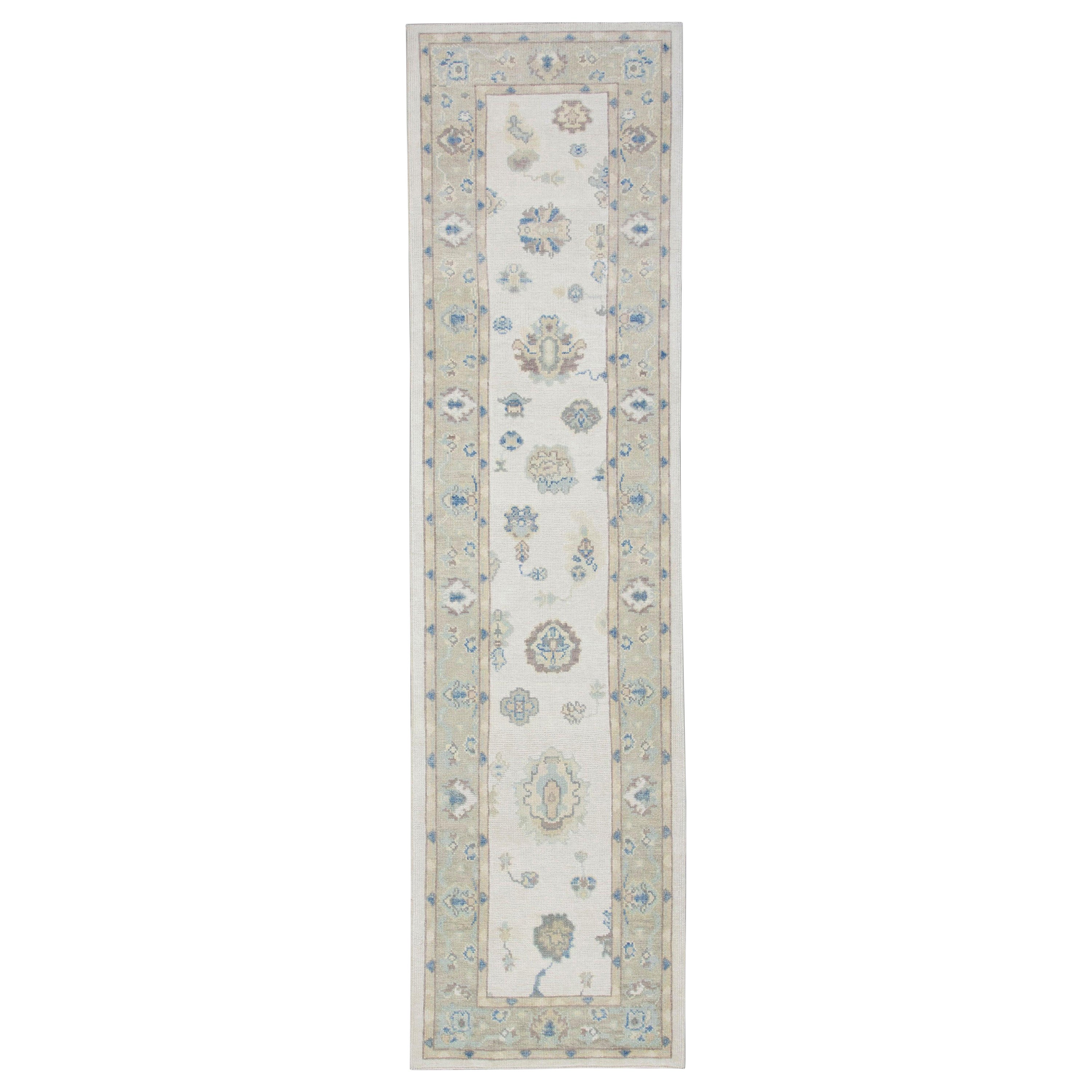 Oushak-Teppich Orientalischer handgeknüpfter türkischer Oushak 3'1" x 11'5" #5002