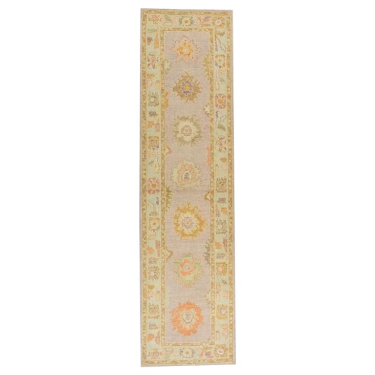 Oushak-Teppich Orientalischer handgeknüpfter türkischer Oushak 3'1" x 11'5" #685