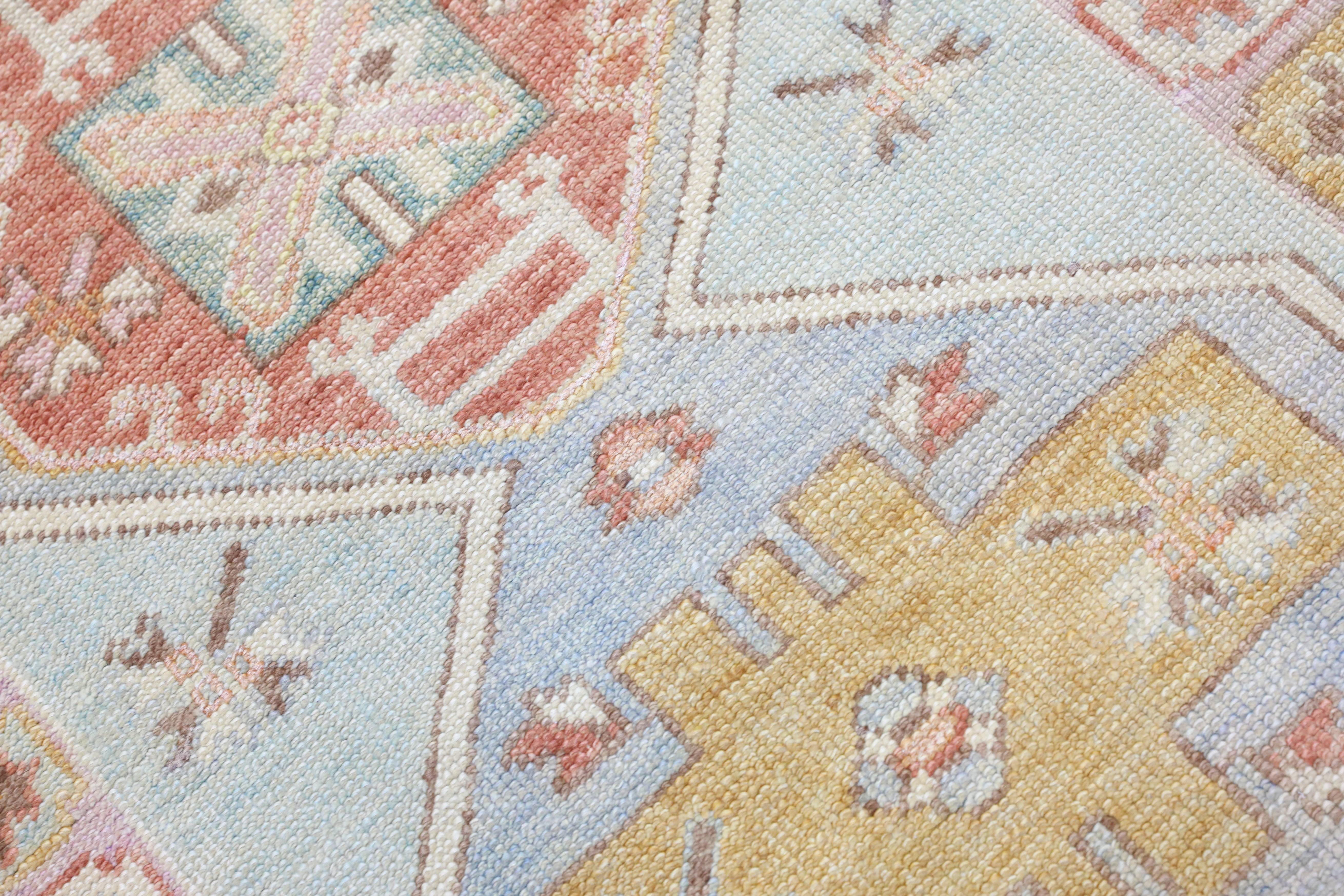 Oushak Rug Oriental Hand Knotted Turkish Oushak 3'1