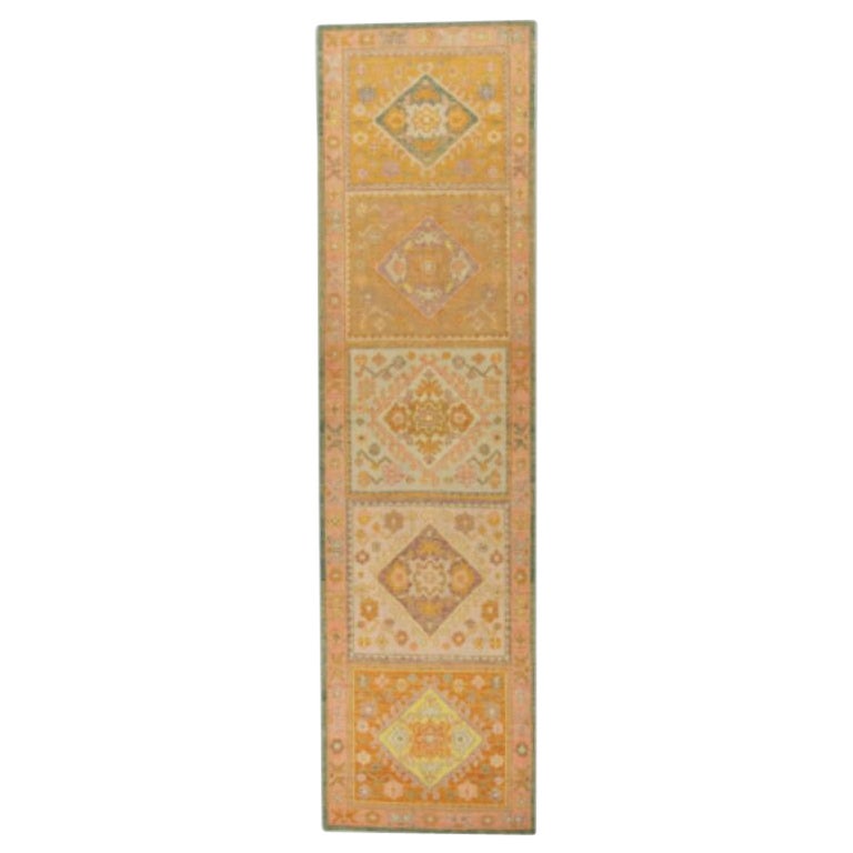 Oushak-Teppich Orientalischer handgeknüpfter türkischer Oushak 3'1" x 11'8" #642