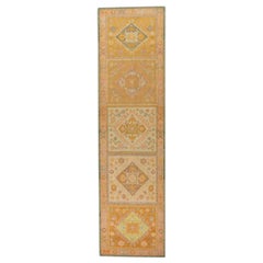 Oushak-Teppich Orientalischer handgeknüpfter türkischer Oushak 3'1" x 11'8" #642