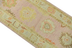 Oushak Rug Oriental Hand Knotted Turkish Oushak 3'1" x 12' #500