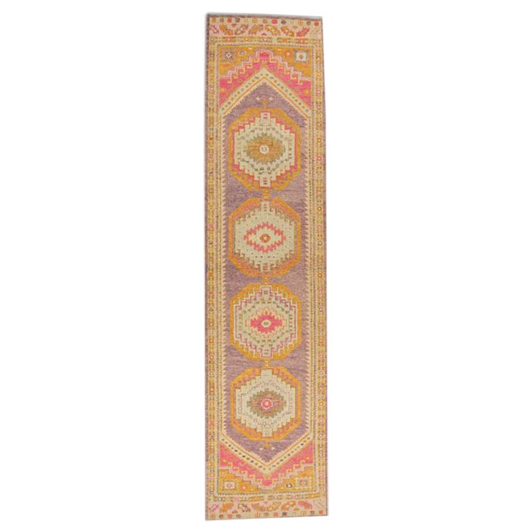 Oushak Rug Oriental Hand Knotted Turkish Oushak 3'1" x 12'7" #633