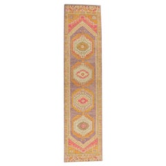 Oushak Rug Oriental Hand Knotted Turkish Oushak 3'1" x 12'7" #633
