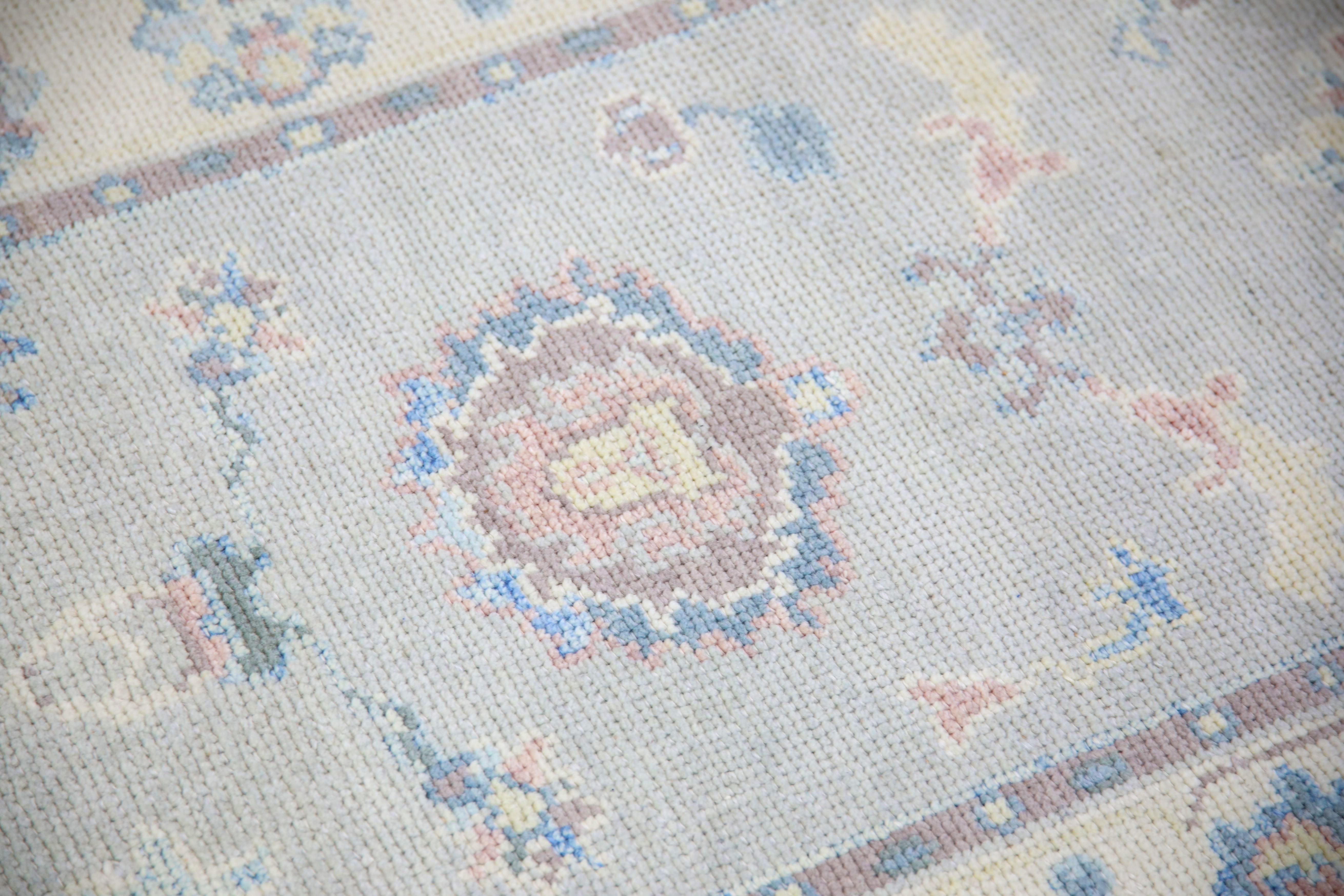 Oushak Rug Oriental Hand Knotted Turkish Oushak 3'1