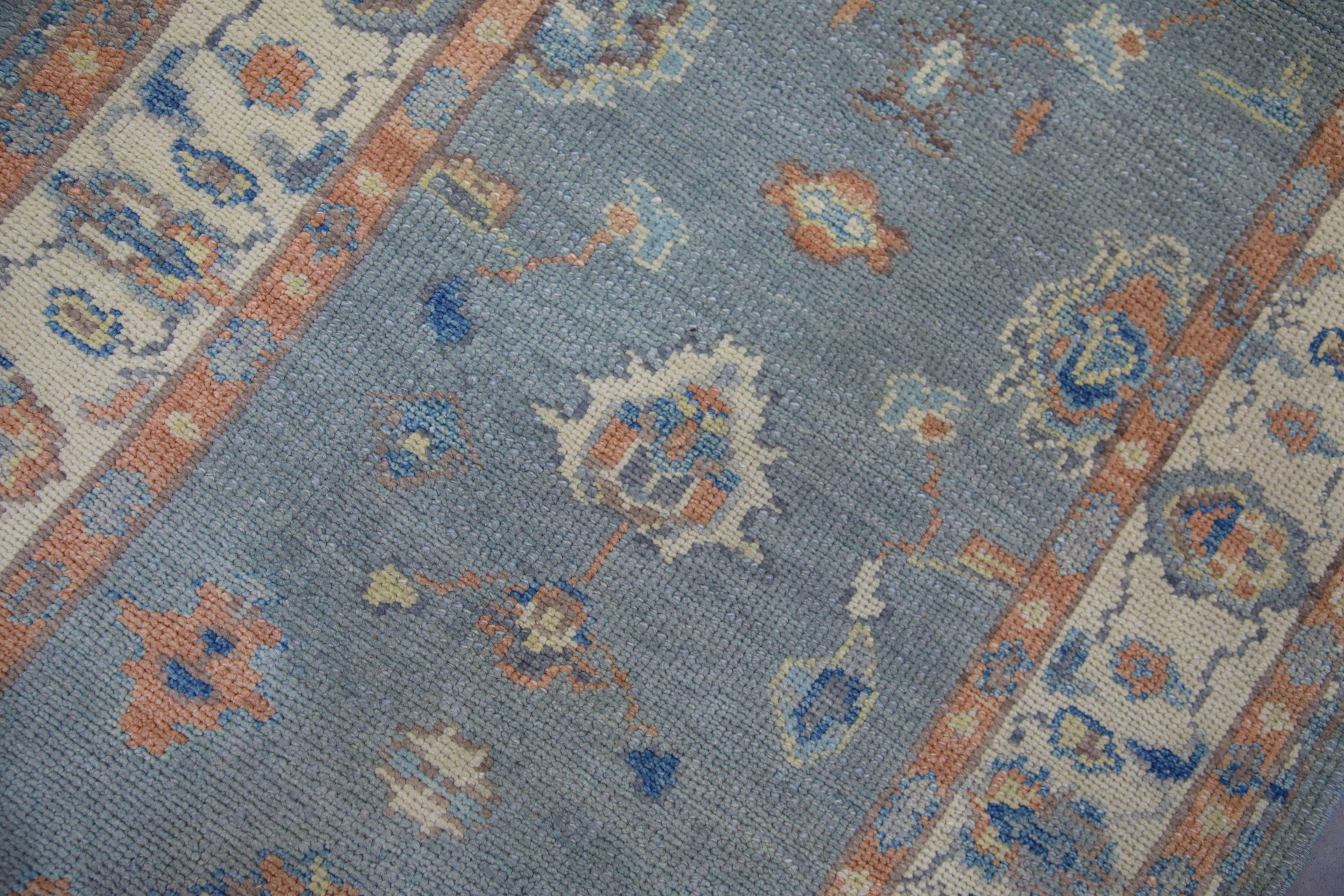Oushak Rug Oriental Hand Knotted Turkish Oushak 3'1