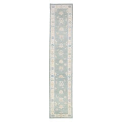 Oushak Rug Oriental Hand Knotted Turkish Oushak 3'1" x 15'3" #3013