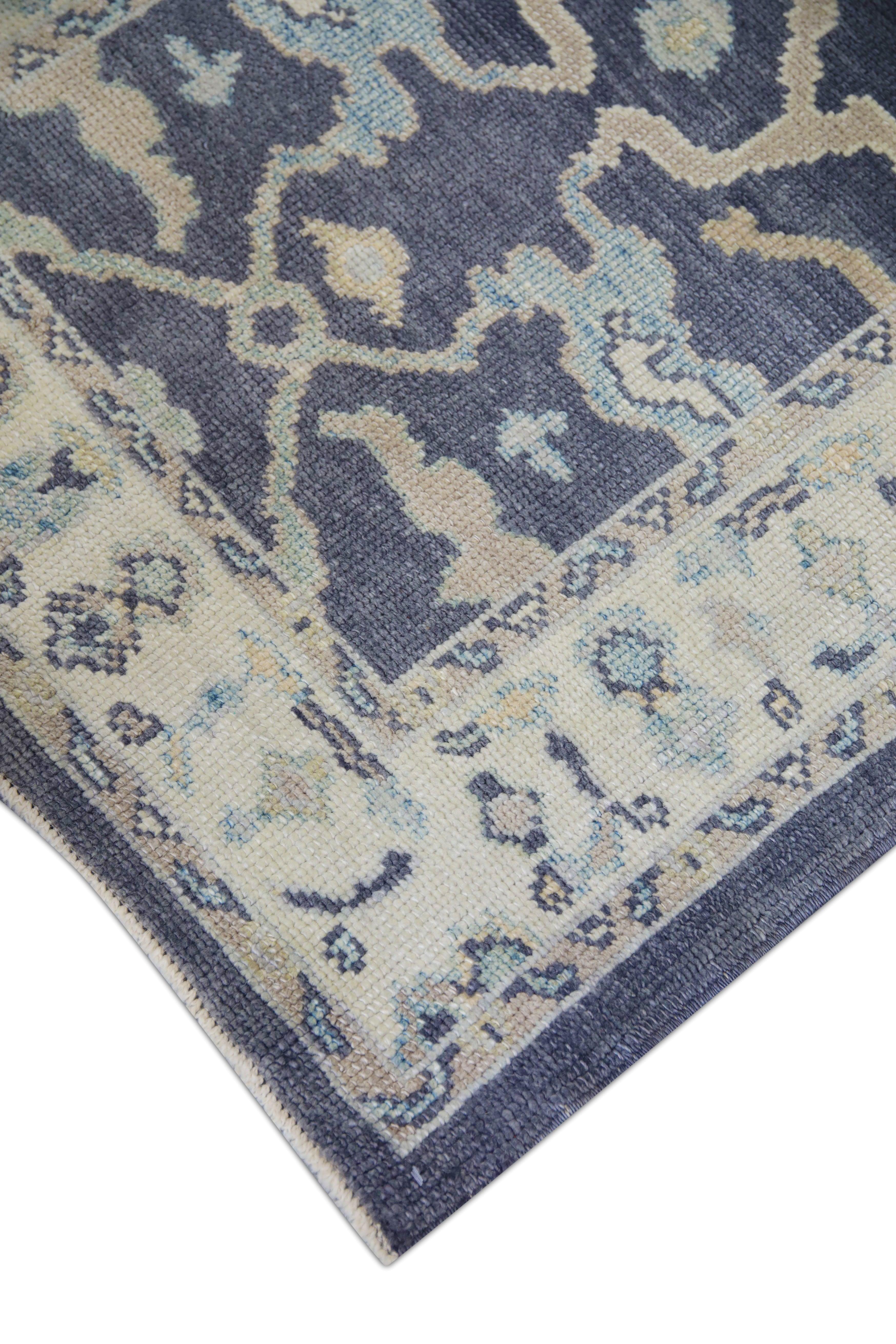 Oushak Rug Oriental Hand Knotted Turkish Oushak 3'1