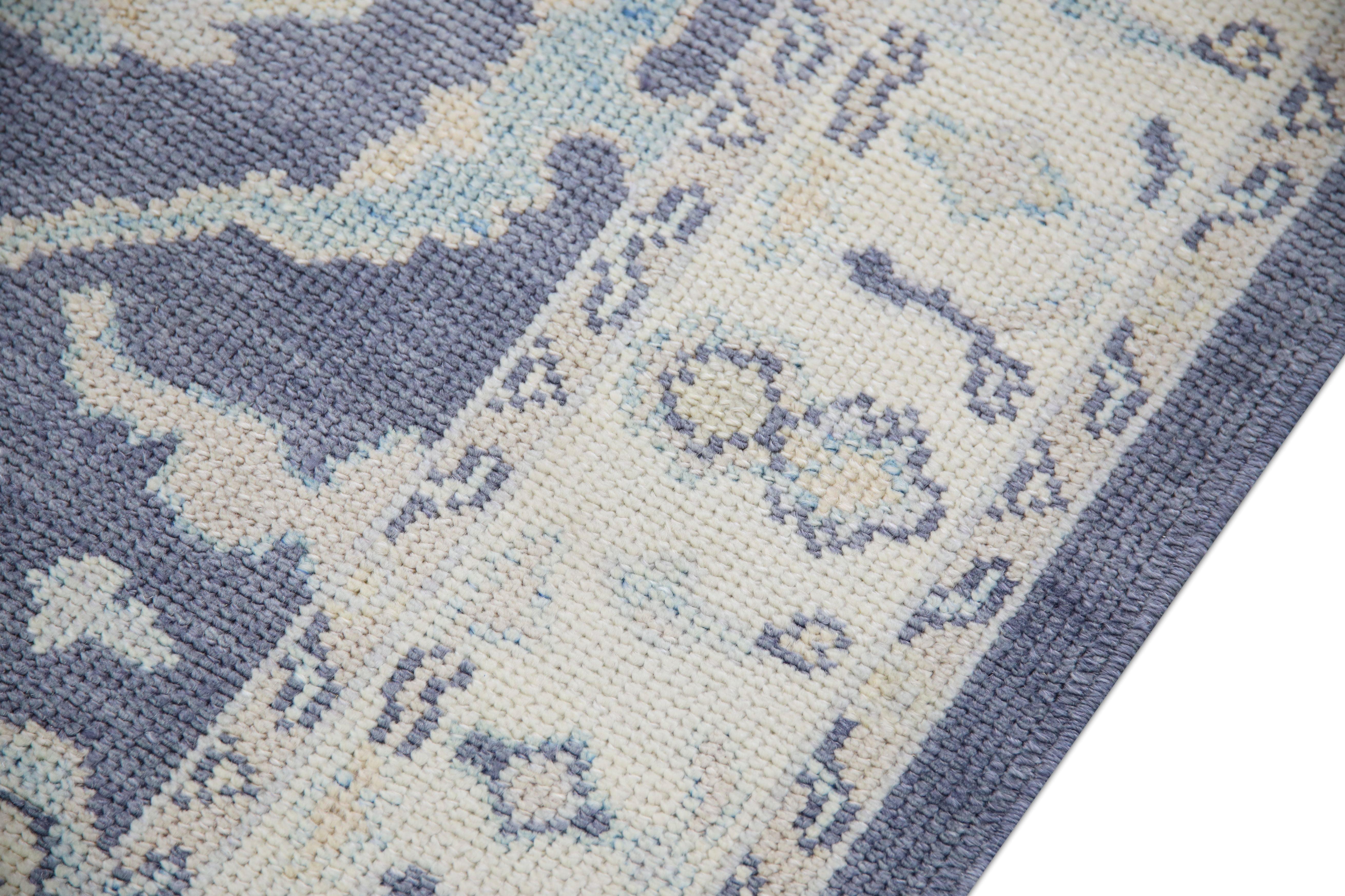 Turc Tapis oriental noué à la main turc Oushak 3'1