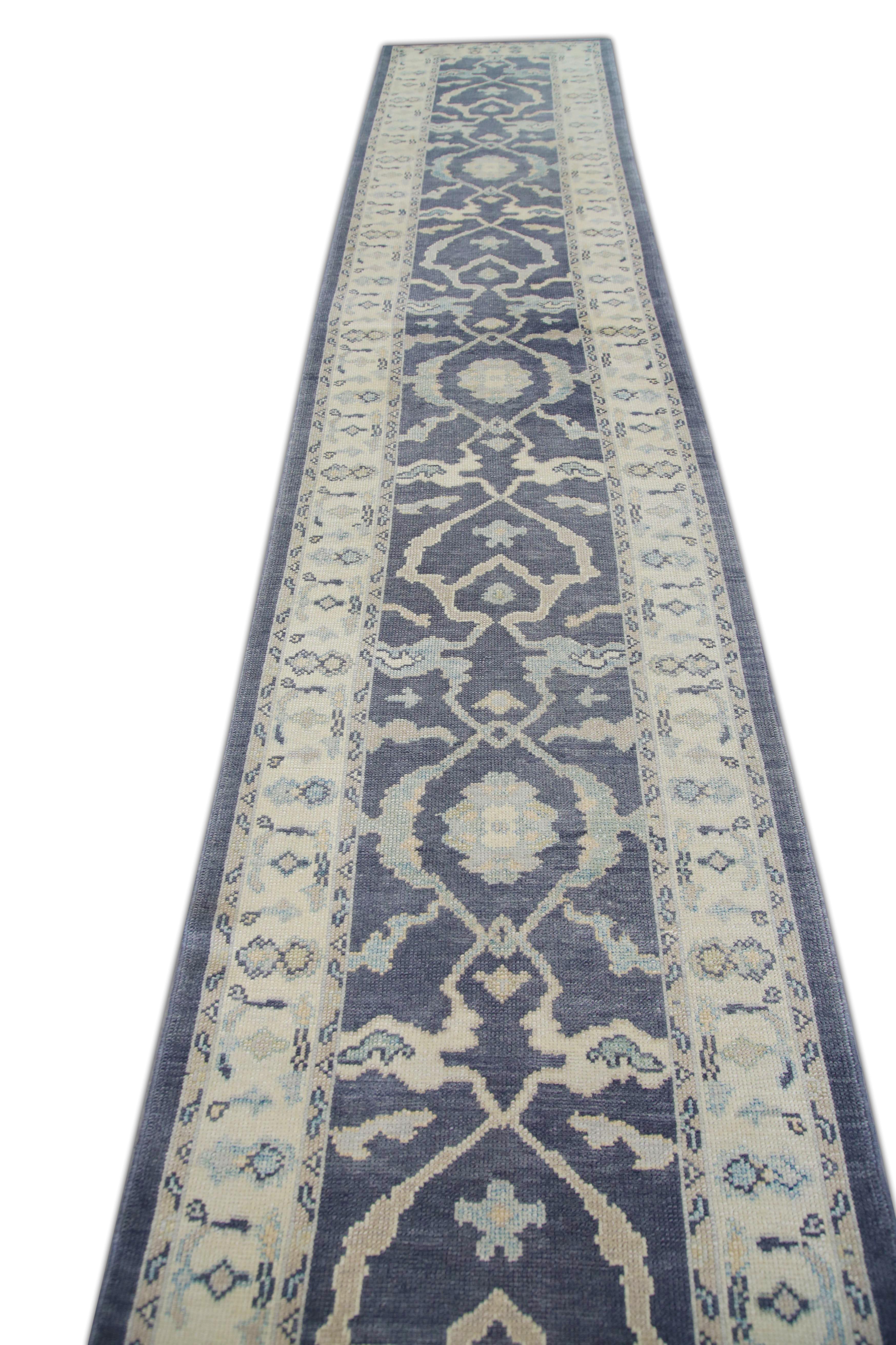 Tapis oriental noué à la main turc Oushak 3'1