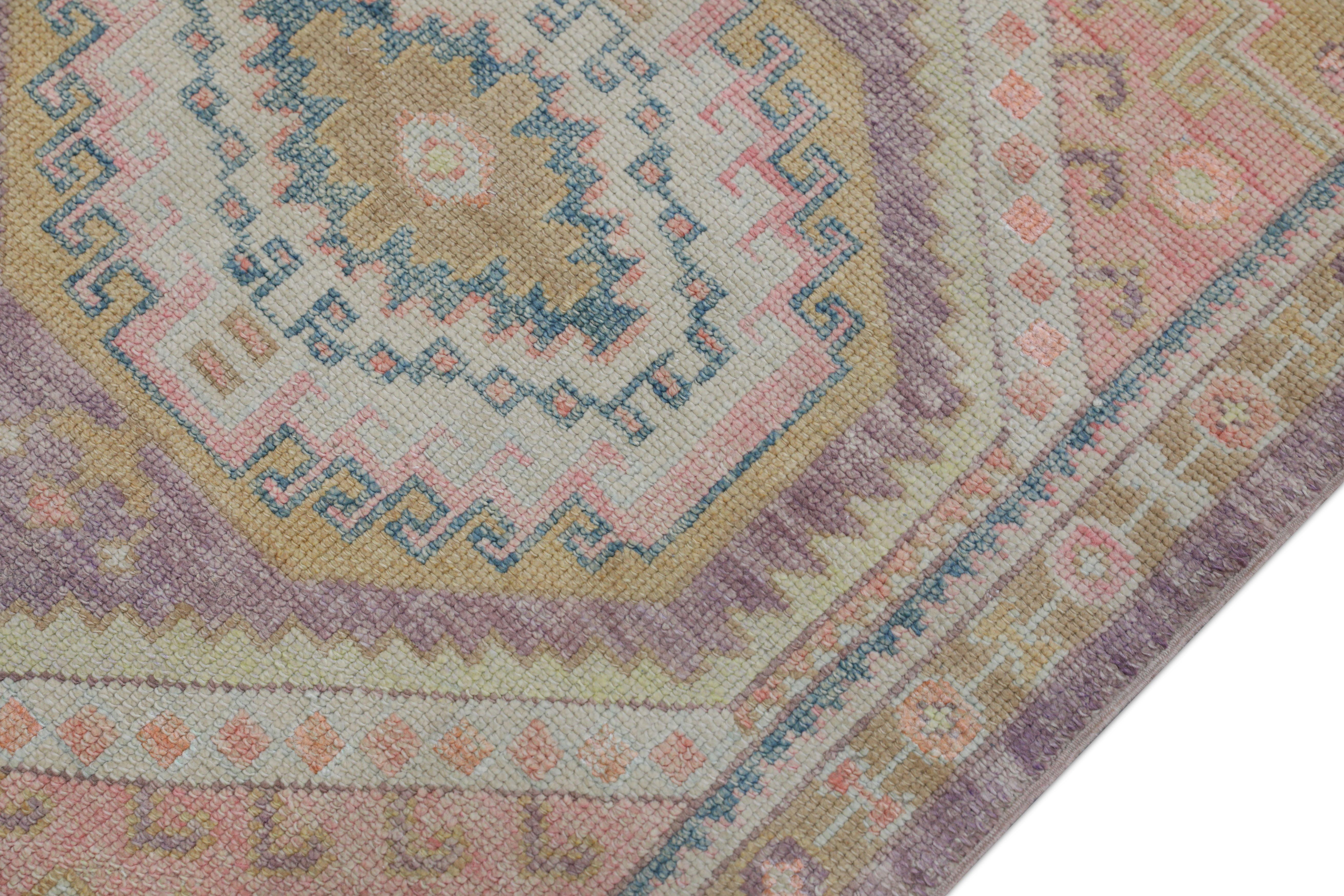 Oushak Rug Oriental Hand Knotted Turkish Oushak 3'1