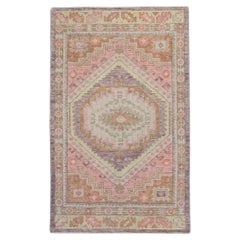 Oushak-Teppich Orientalischer handgeknüpfter türkischer Oushak 3'1" x 4'11" #2291