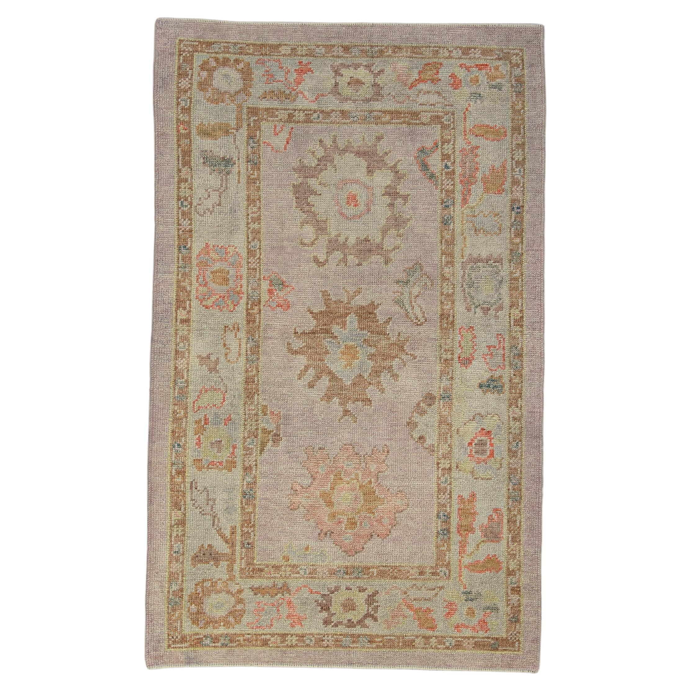 Oushak Rug Oriental Hand Knotted Turkish Oushak 3'1" x 5' #2296