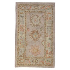 Oushak Rug Oriental Hand Knotted Turkish Oushak 3'1" x 5' #2296