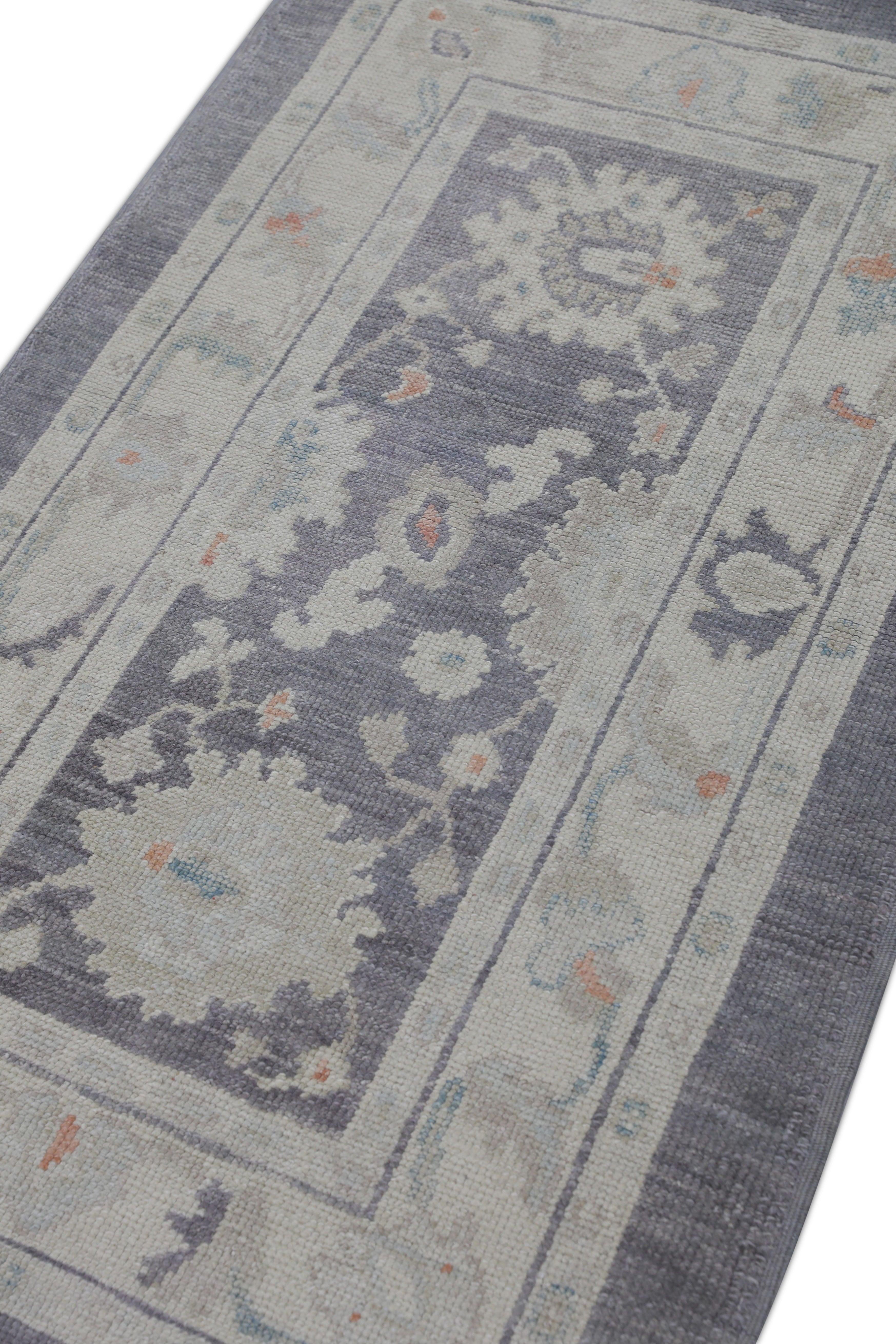 Turc Tapis oriental noué à la main turc Oushak 3'1