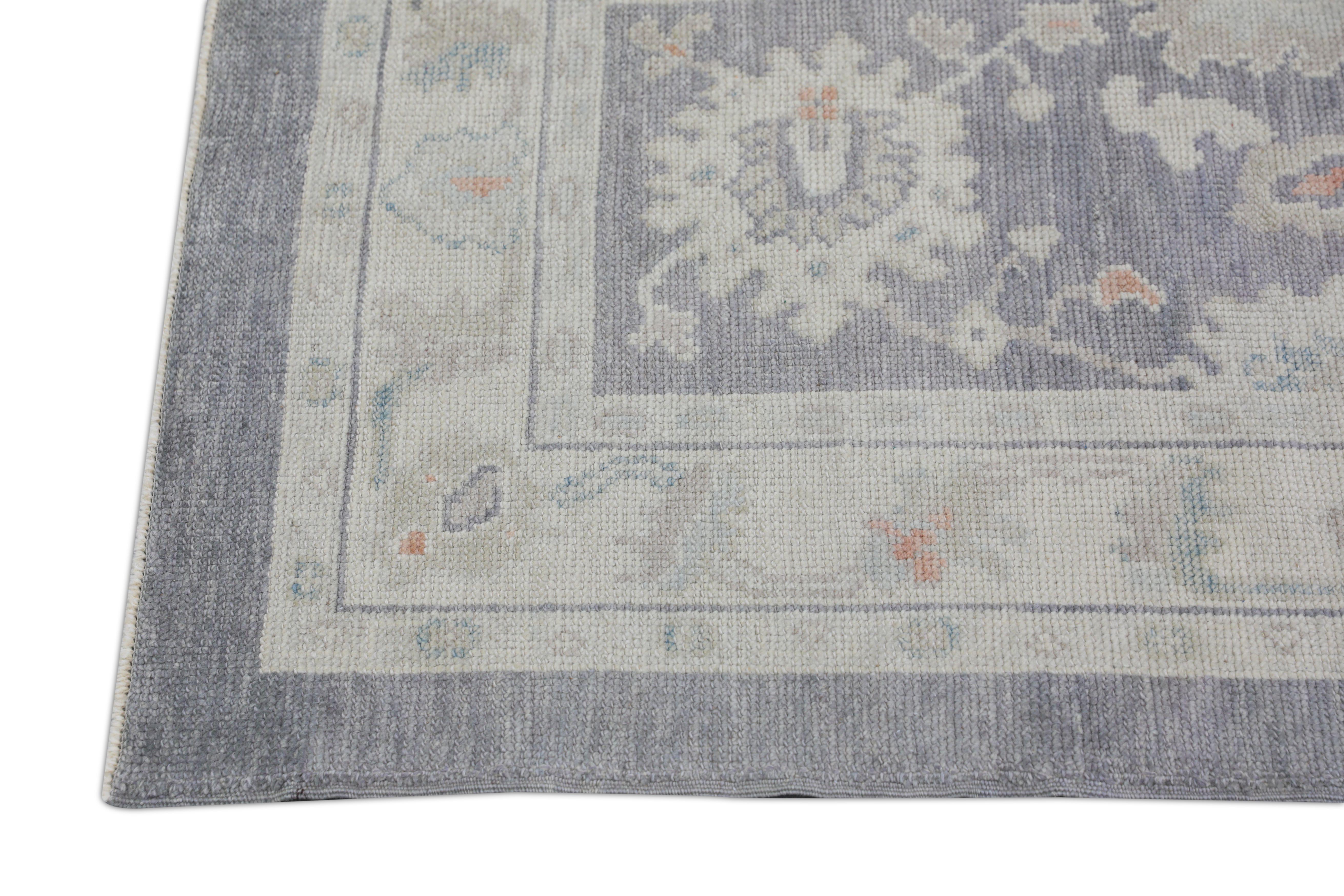 Noué à la main Tapis oriental noué à la main turc Oushak 3'1