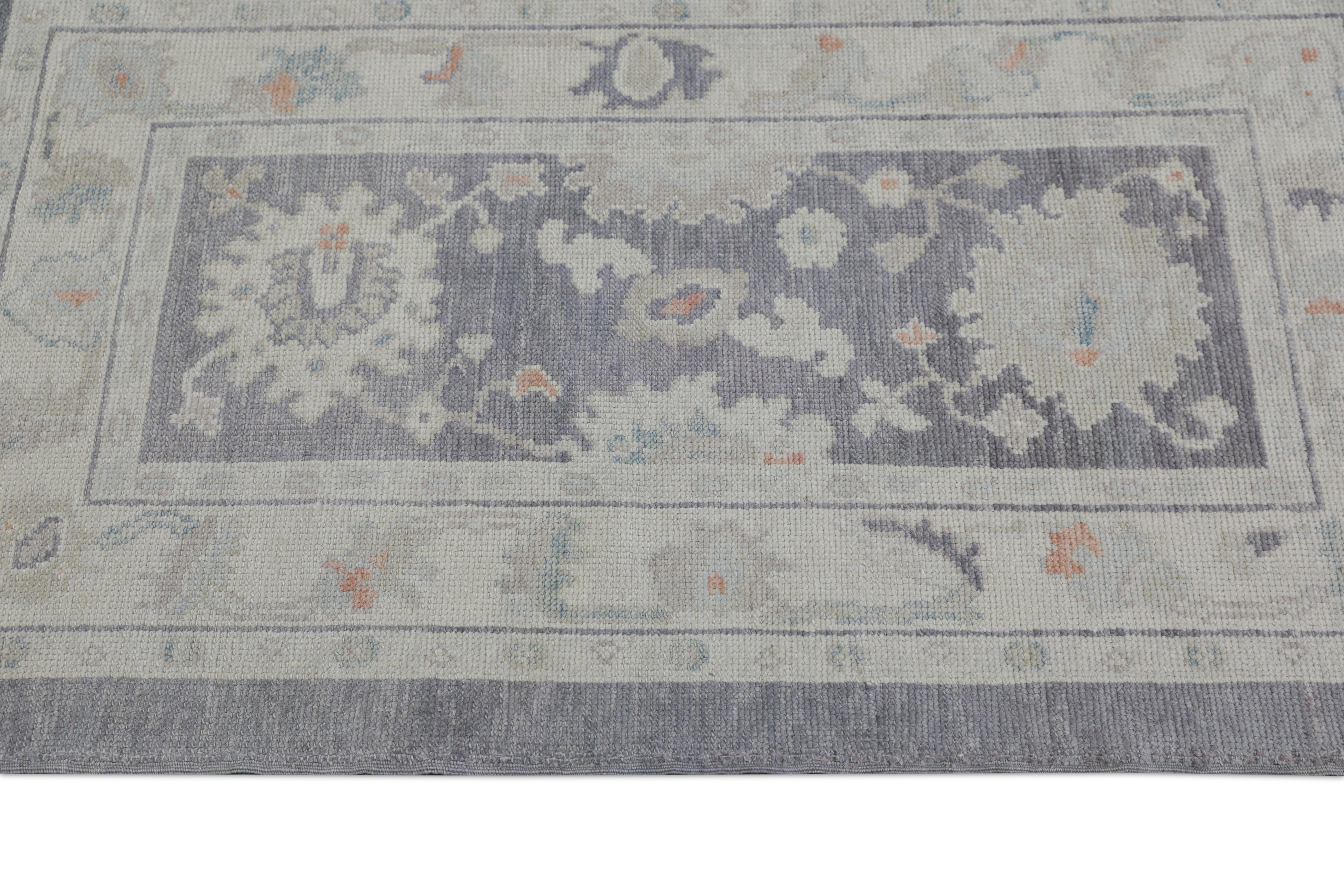 Tapis oriental noué à la main turc Oushak 3'1