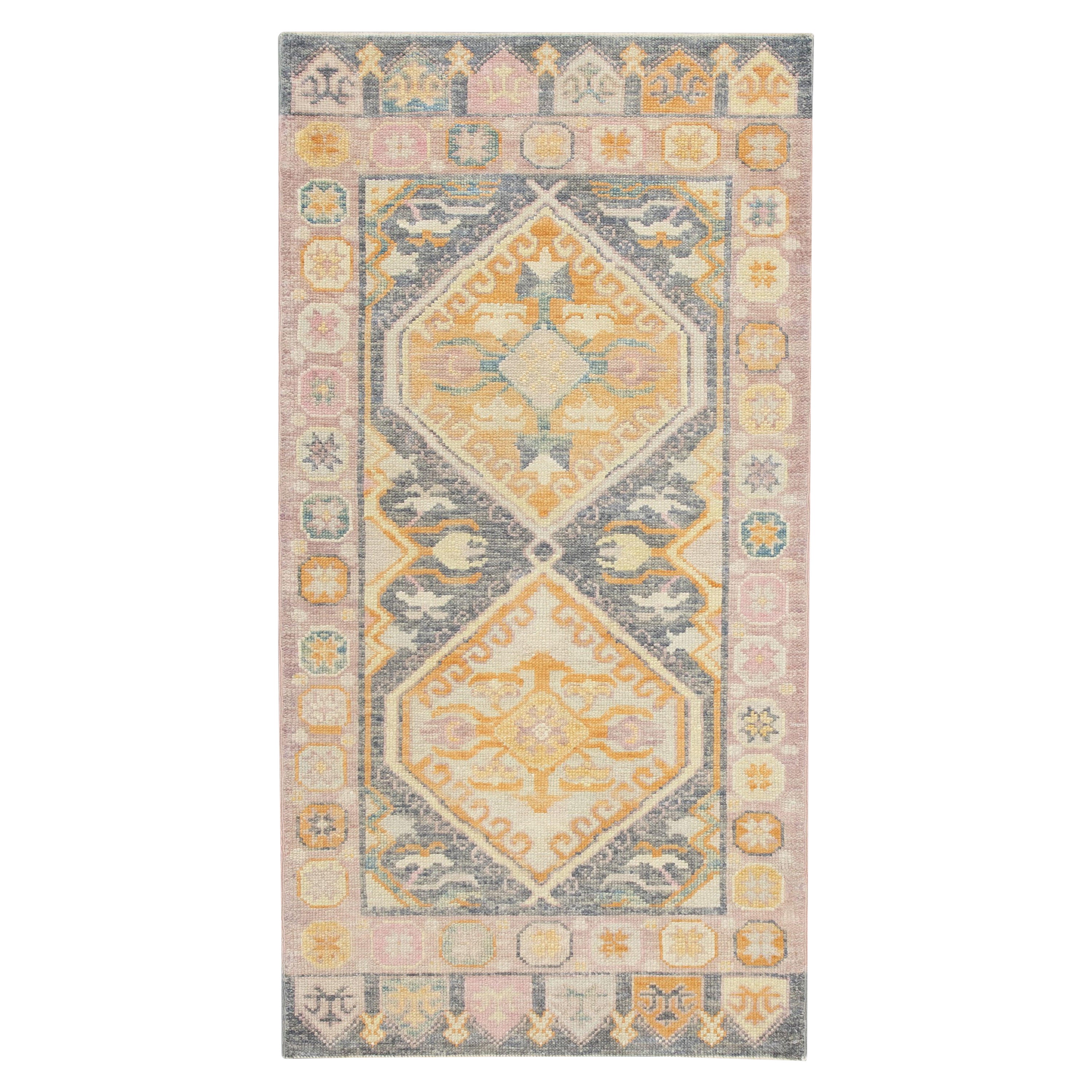 Oushak-Teppich Orientalischer handgeknüpfter türkischer Oushak 3'1" x 5'11" #2776