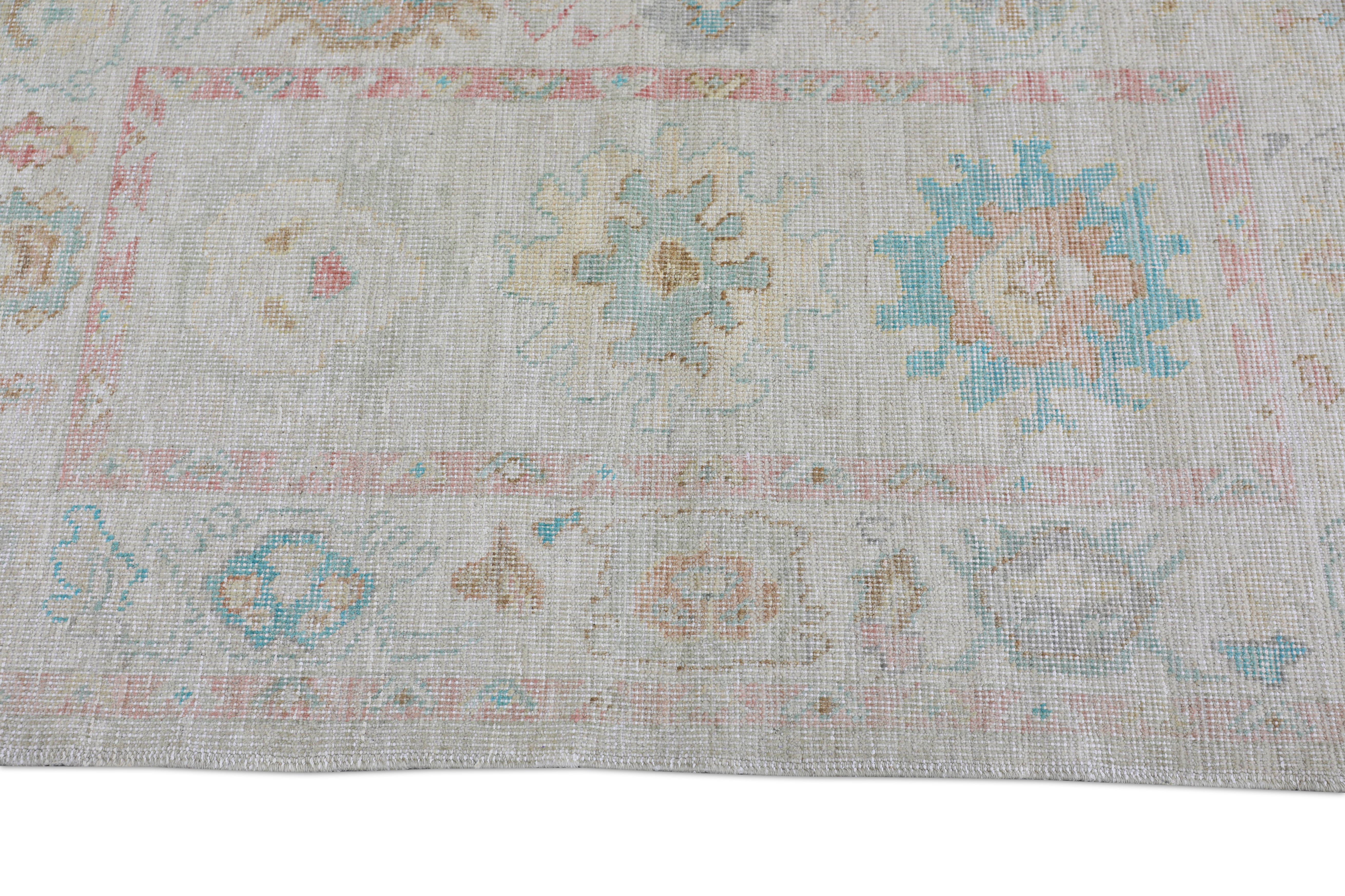 Oushak-Teppich Orientalischer handgeknüpfter türkischer Oushak 3'1