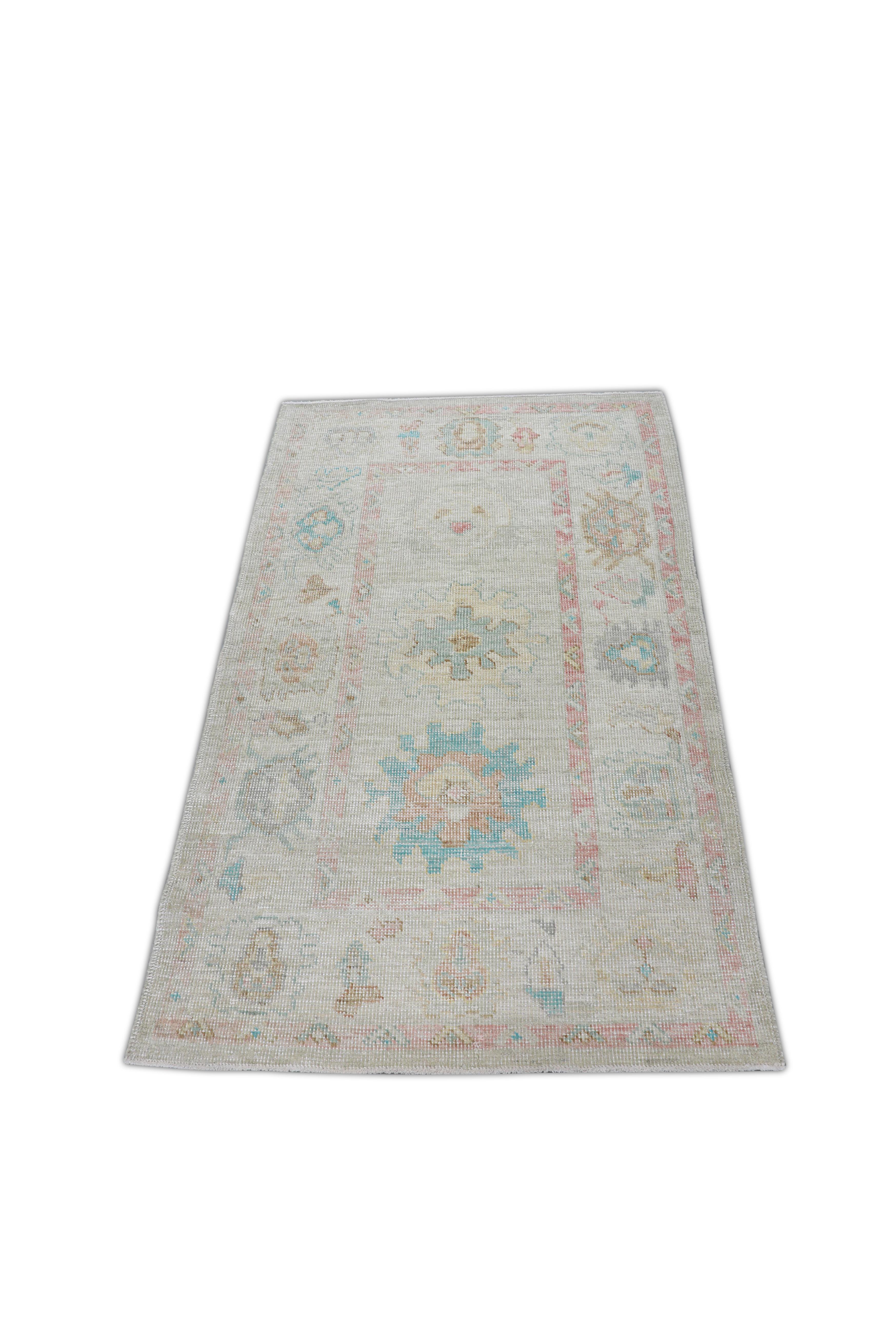 Oushak-Teppich Orientalischer handgeknüpfter türkischer Oushak 3'1