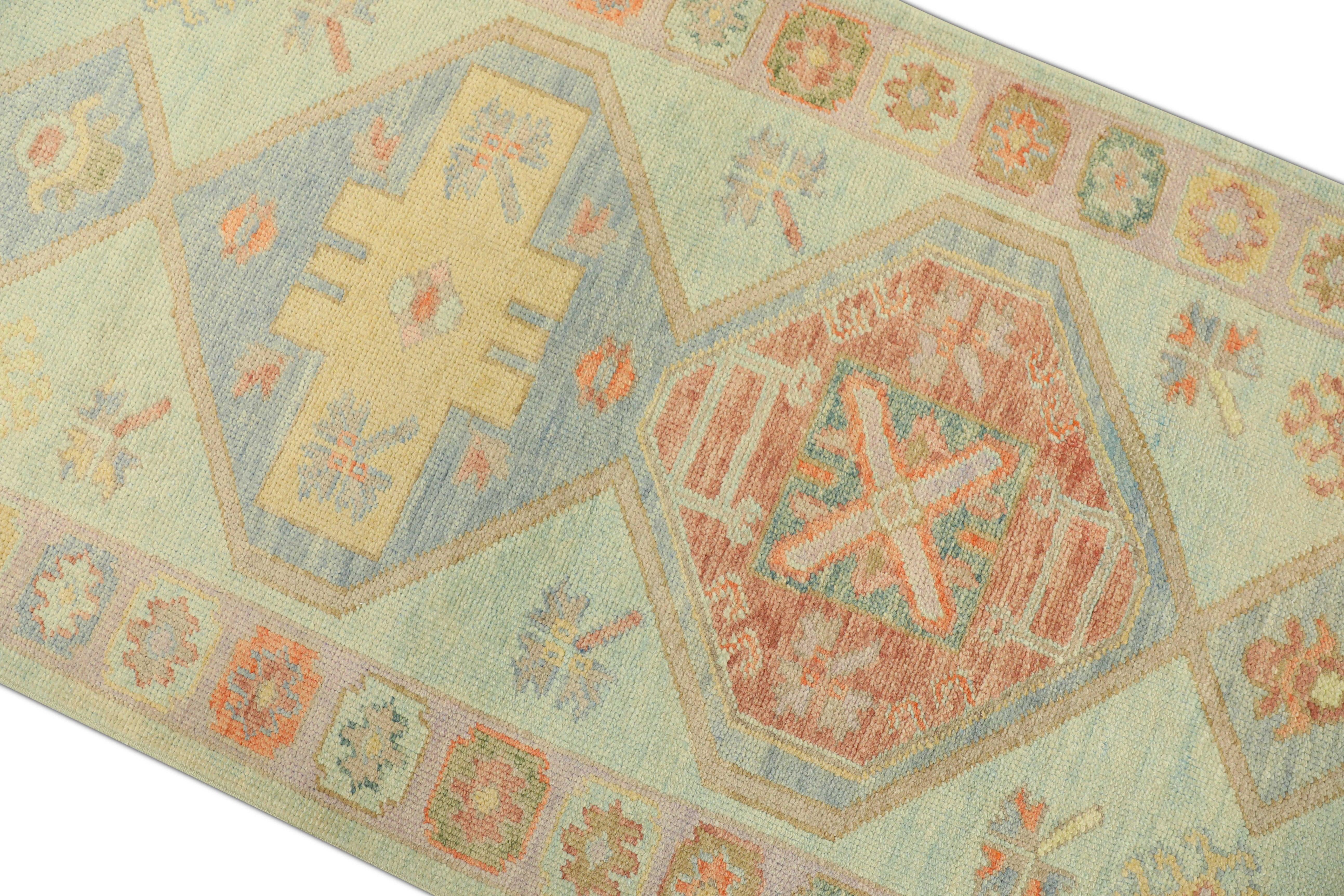 Oushak Rug Oriental Hand Knotted Turkish Oushak 3'1