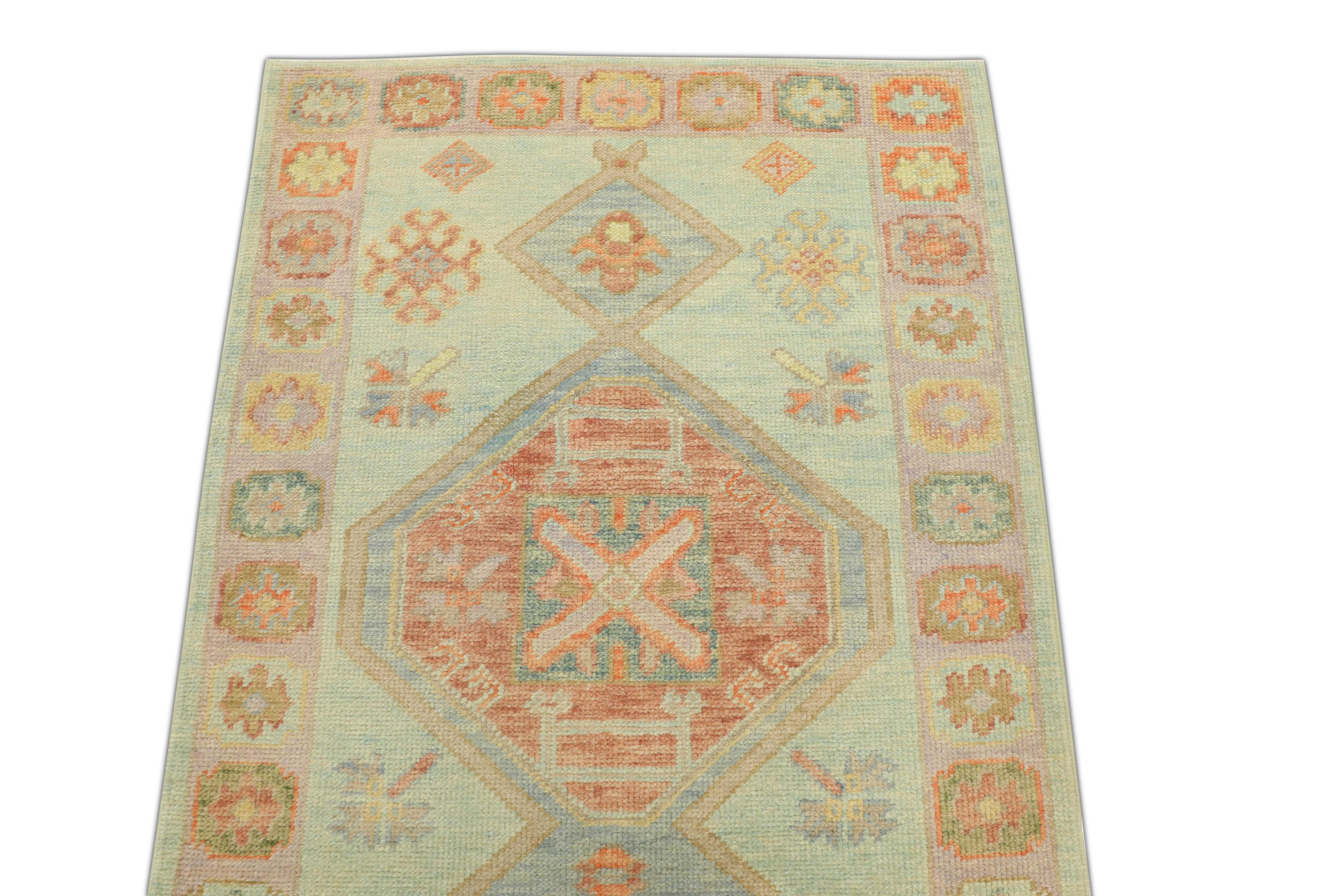 Oushak Rug Oriental Hand Knotted Turkish Oushak 3'1