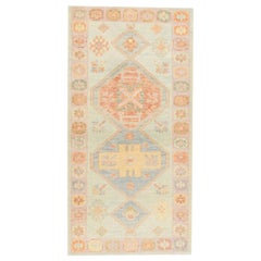 Oushak Rug Oriental Hand Knotted Turkish Oushak 3'1" x 6'1" #887