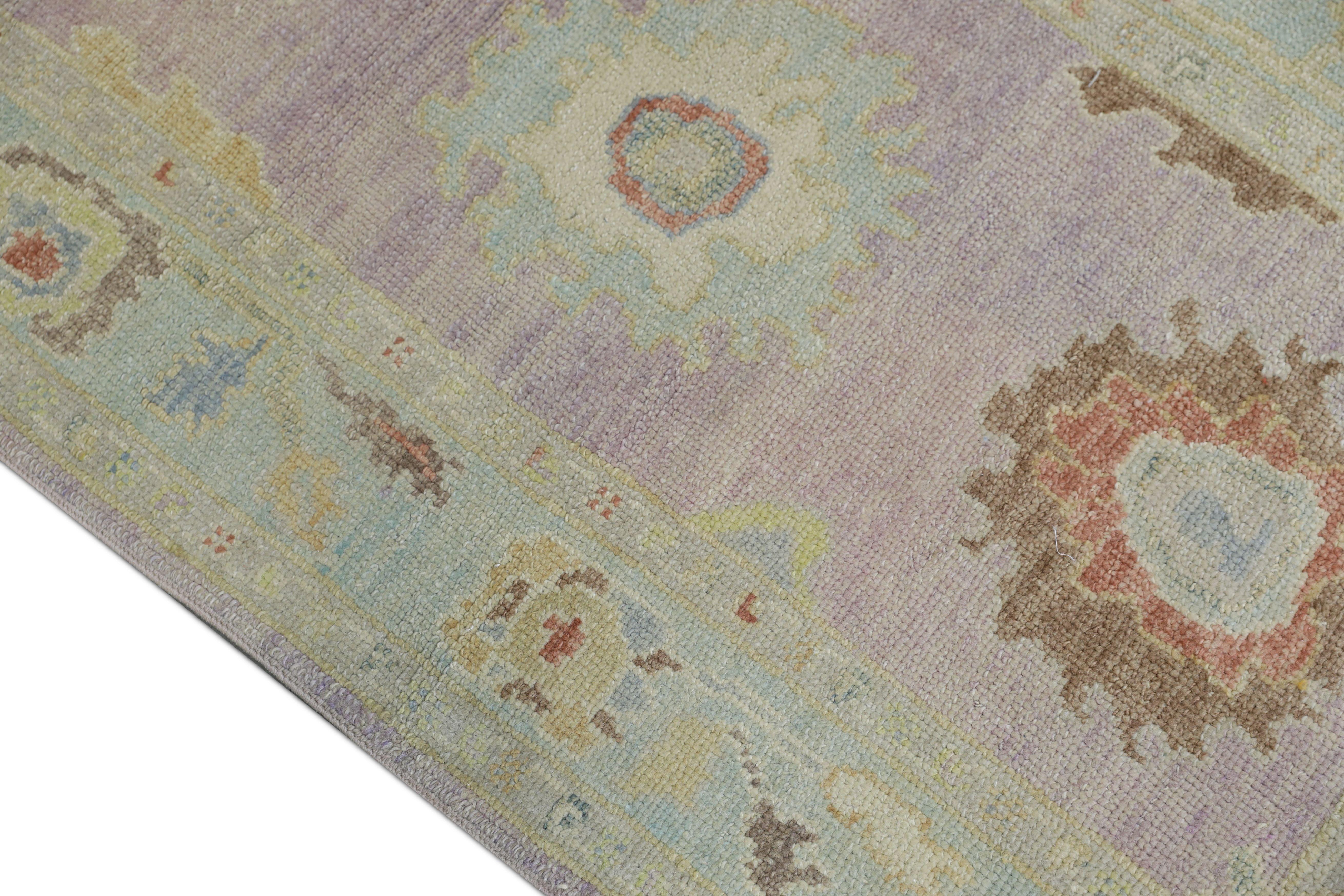 Tapis oriental noué à la main turc Oushak 3'1
