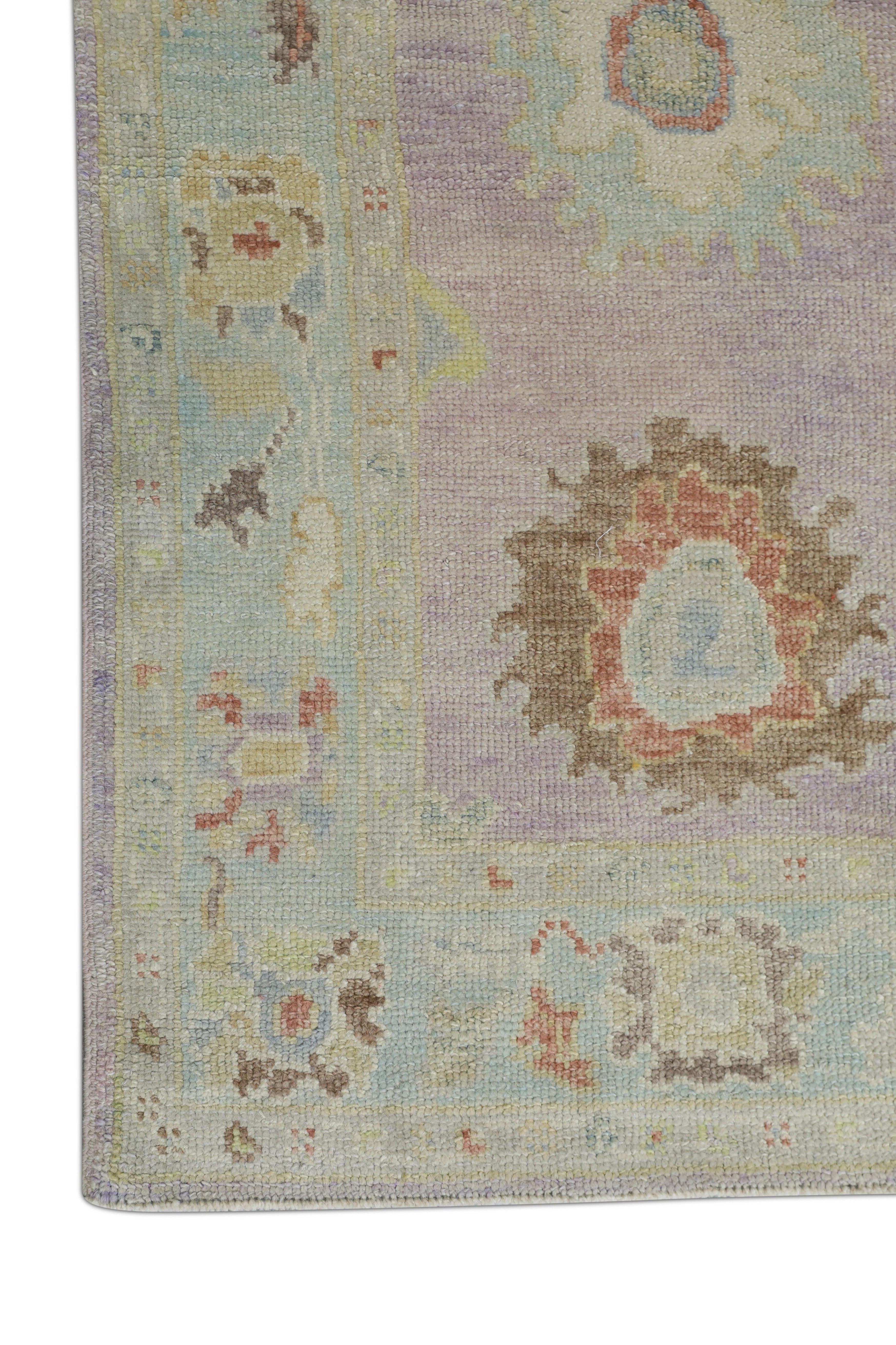Turc Tapis oriental noué à la main turc Oushak 3'1