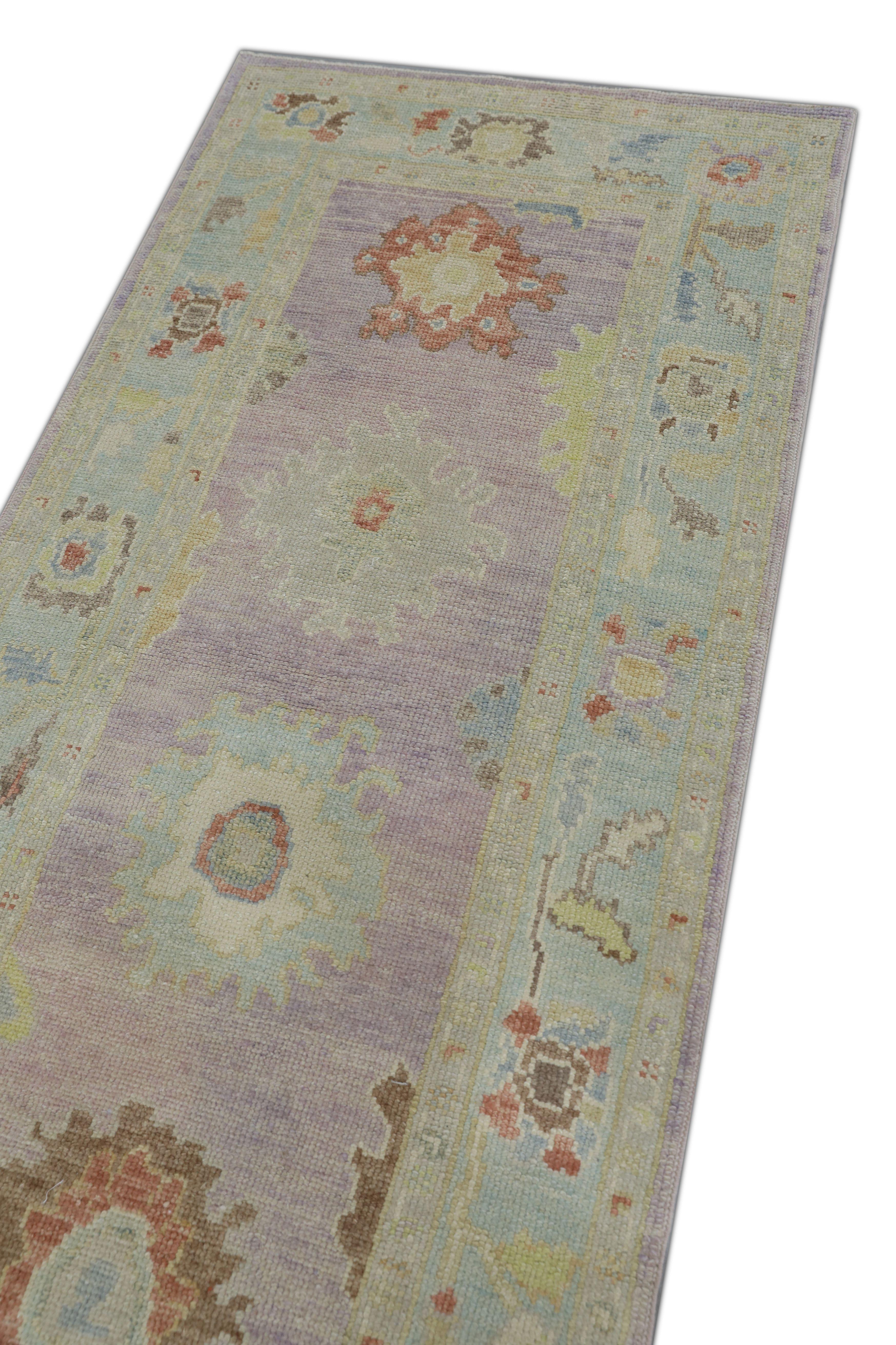 Noué à la main Tapis oriental noué à la main turc Oushak 3'1