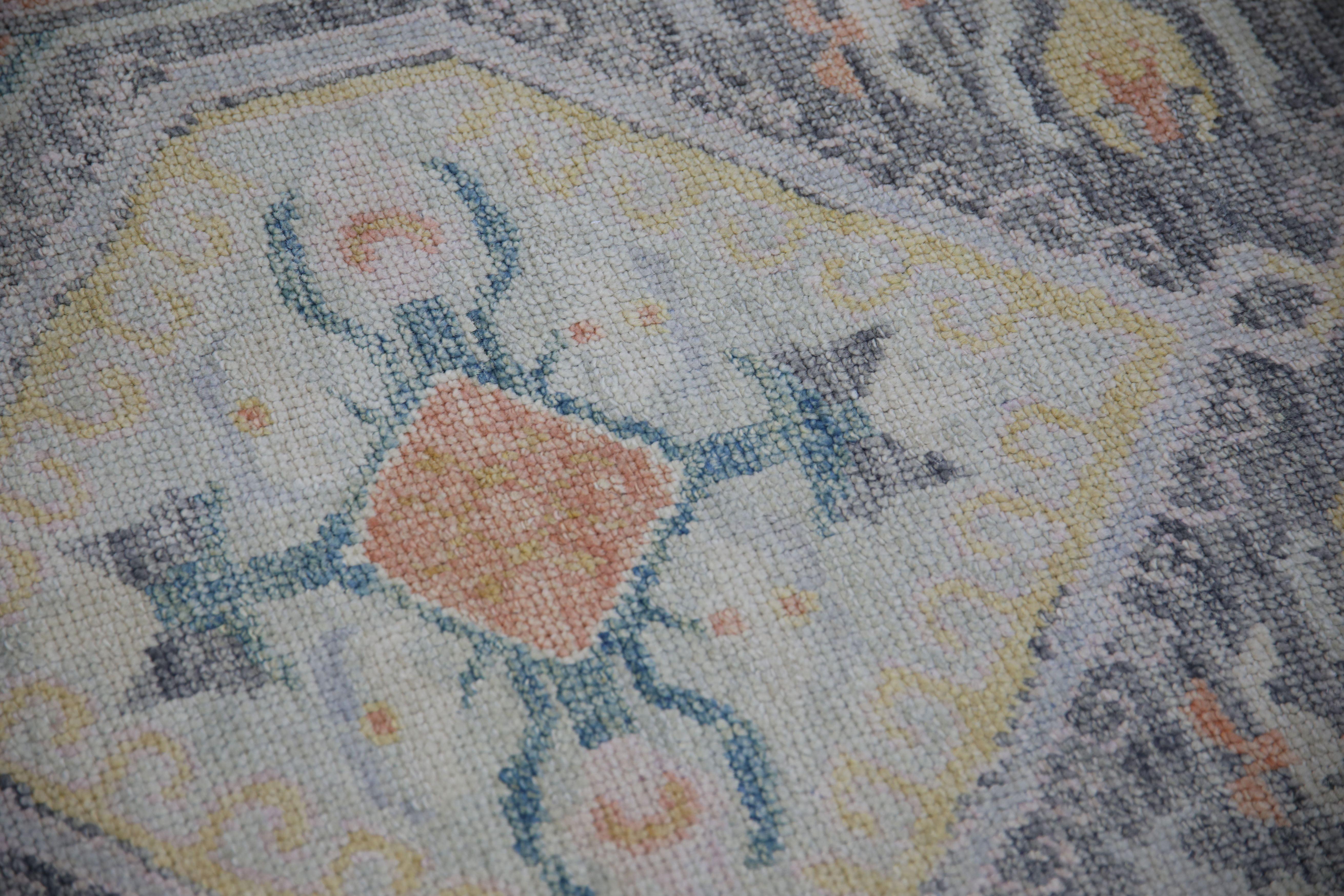 Oushak Rug Oriental Hand Knotted Turkish Oushak 3'1
