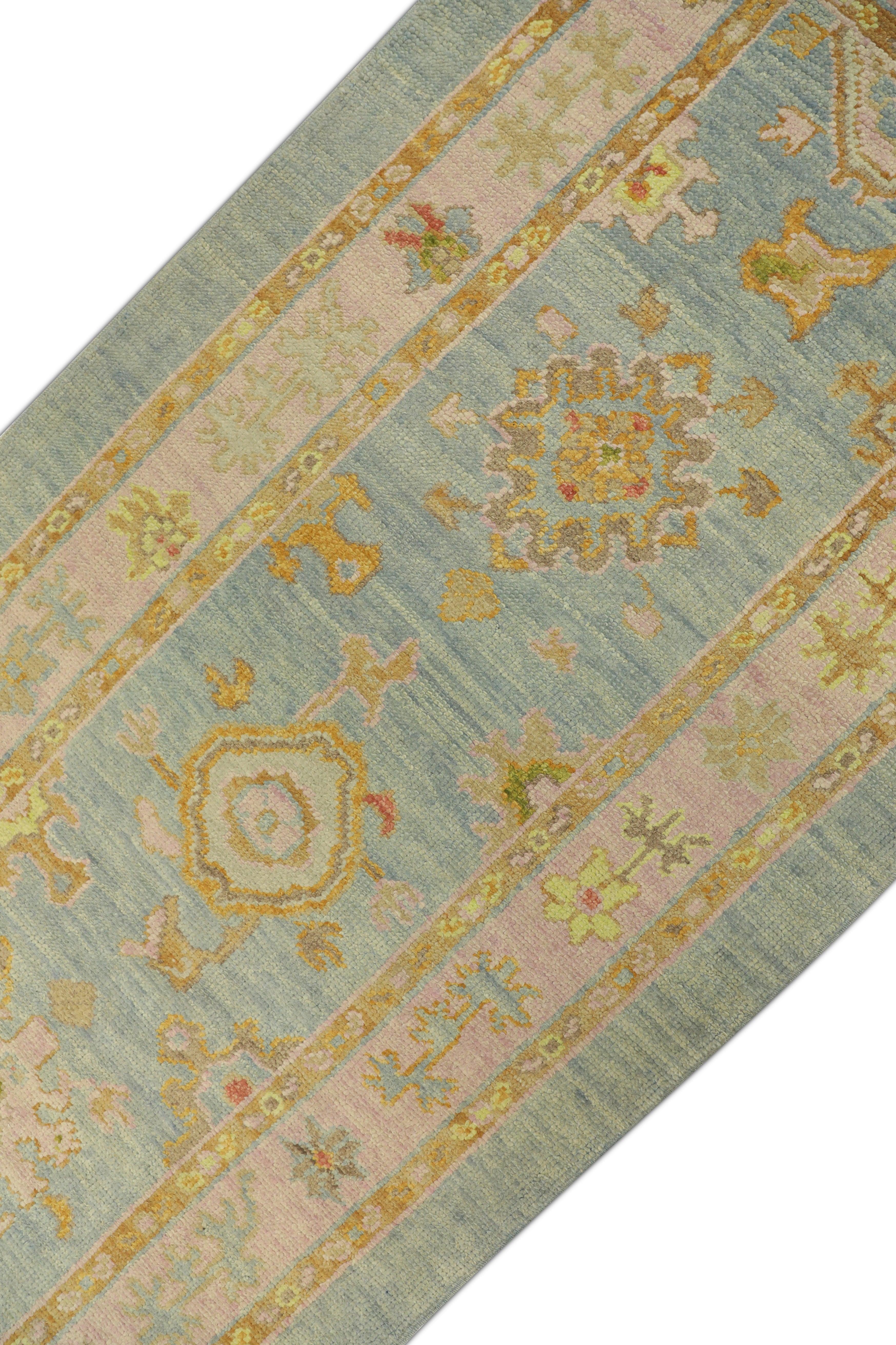 Oushak Rug Oriental Hand Knotted Turkish Oushak 3'1