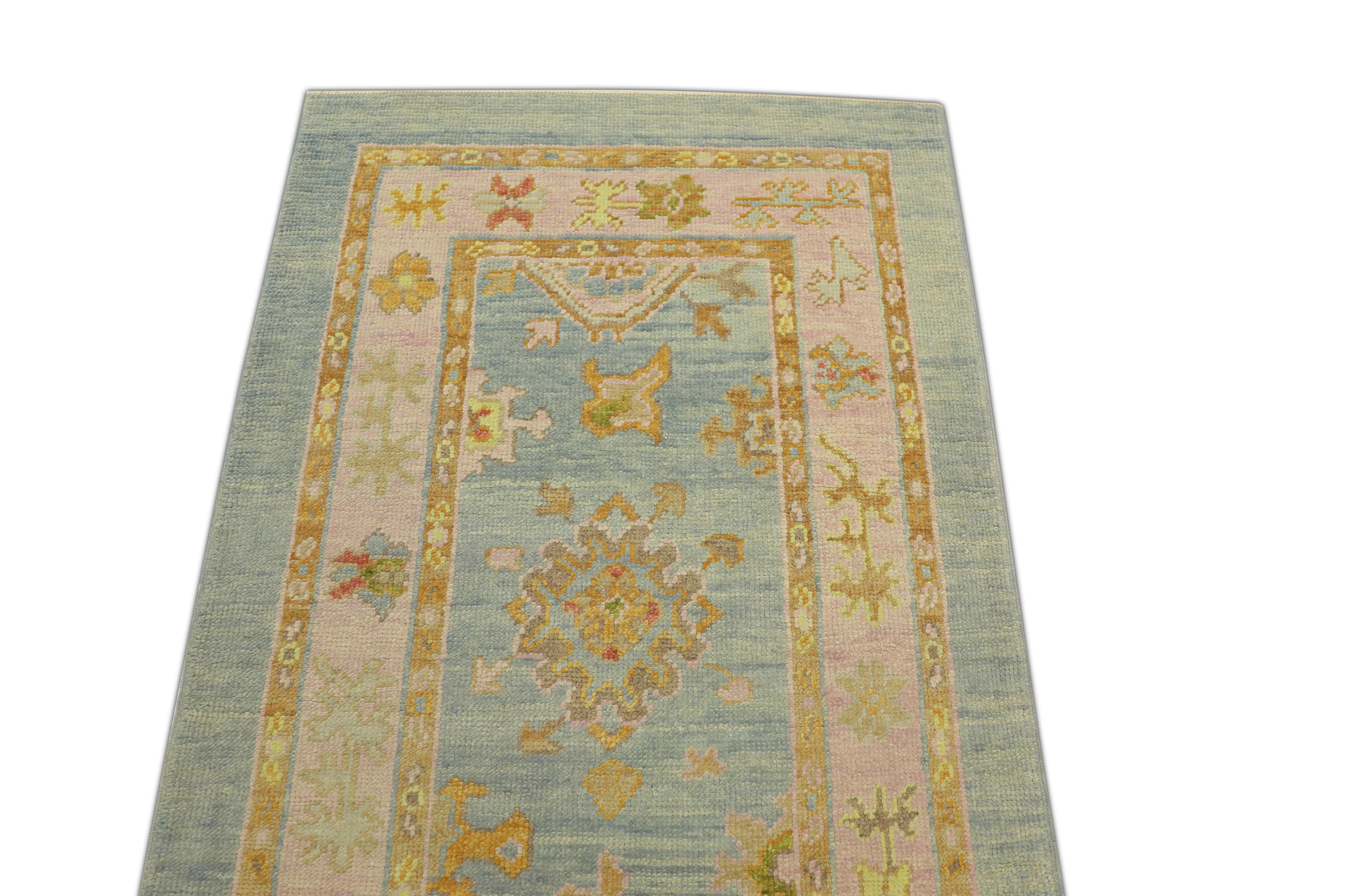 Oushak Rug Oriental Hand Knotted Turkish Oushak 3'1