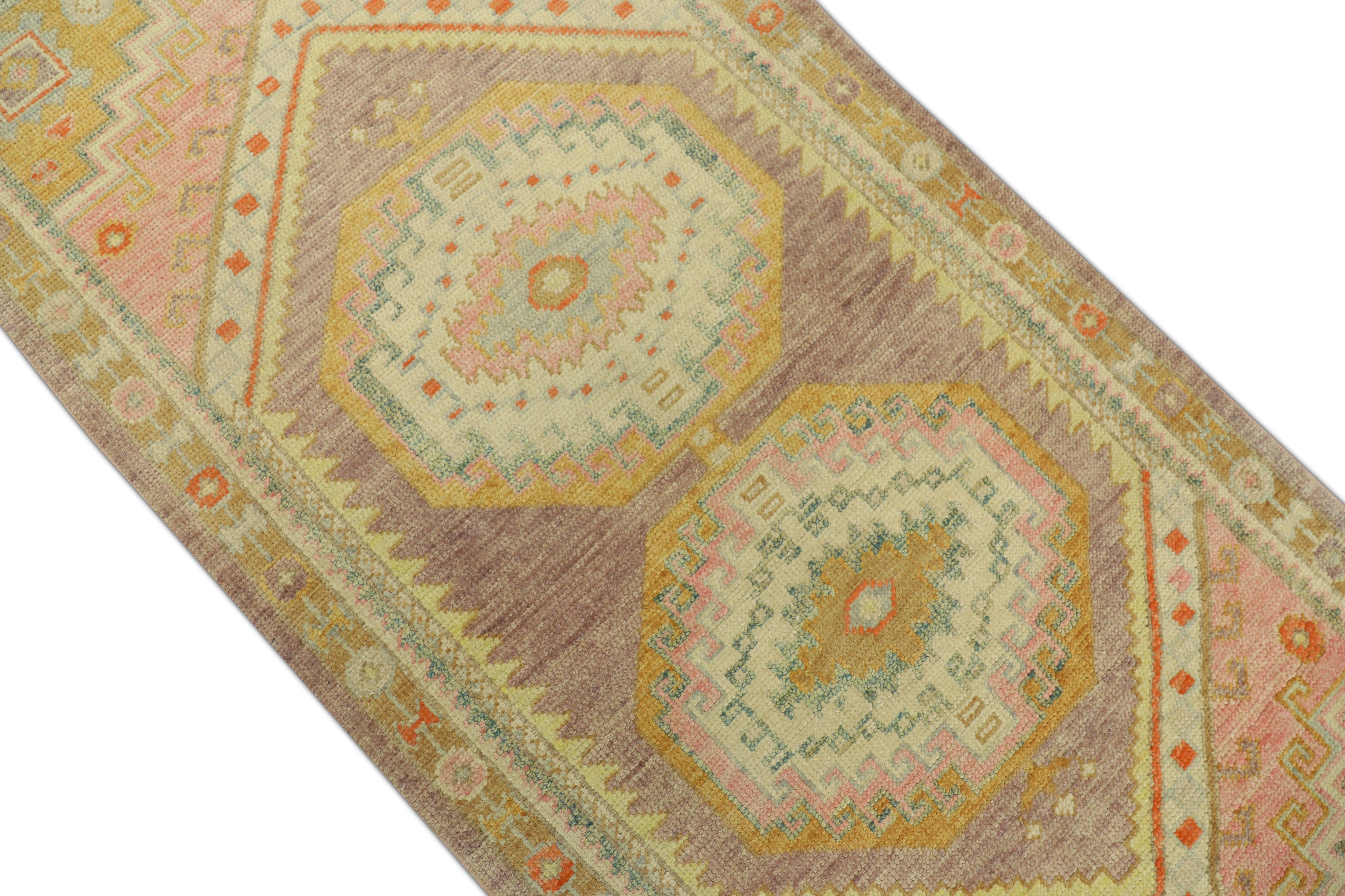Oushak-Teppich Orientalischer handgeknüpfter türkischer Oushak 3'1 x 7'6