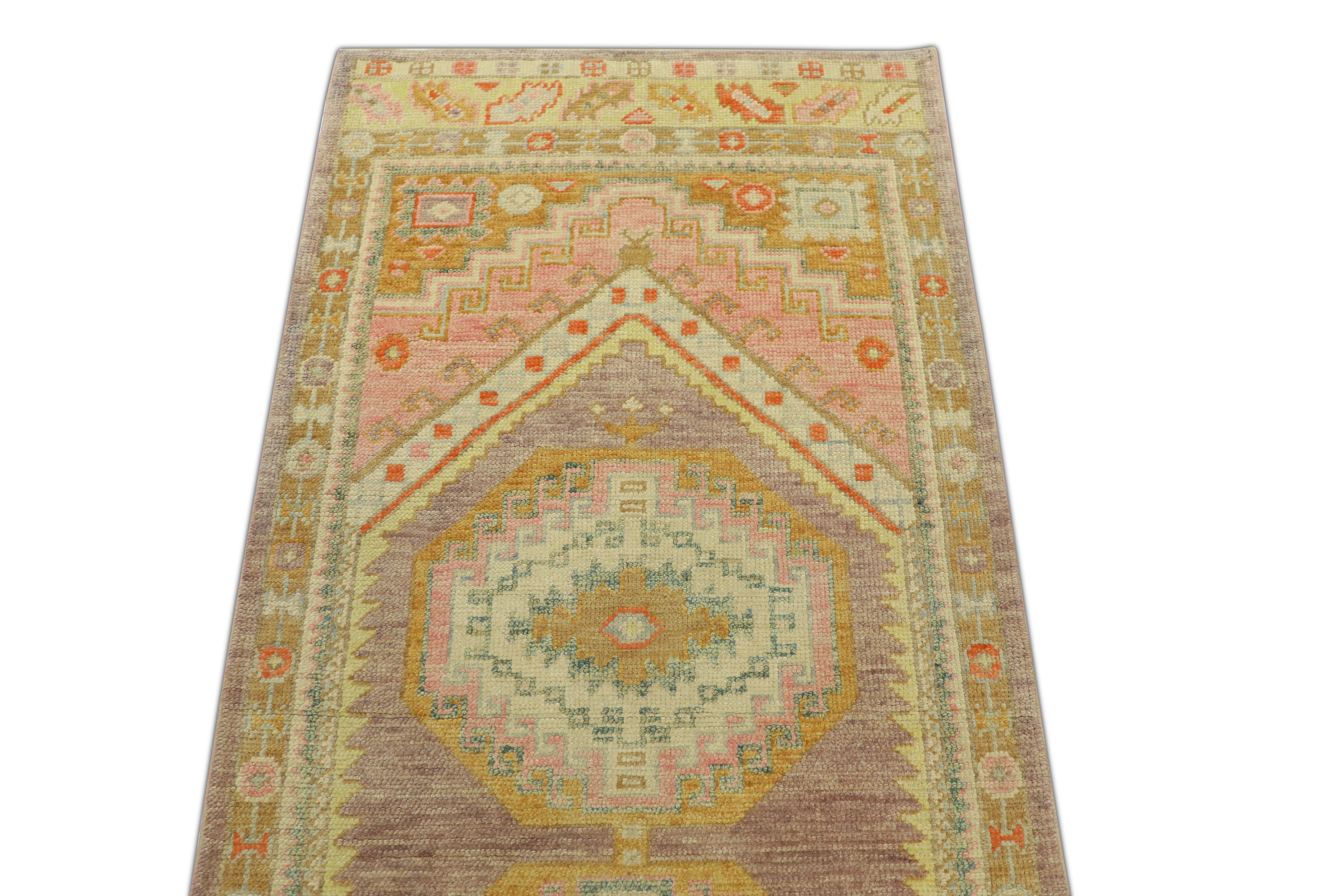 Oushak-Teppich Orientalischer handgeknüpfter türkischer Oushak 3'1 x 7'6