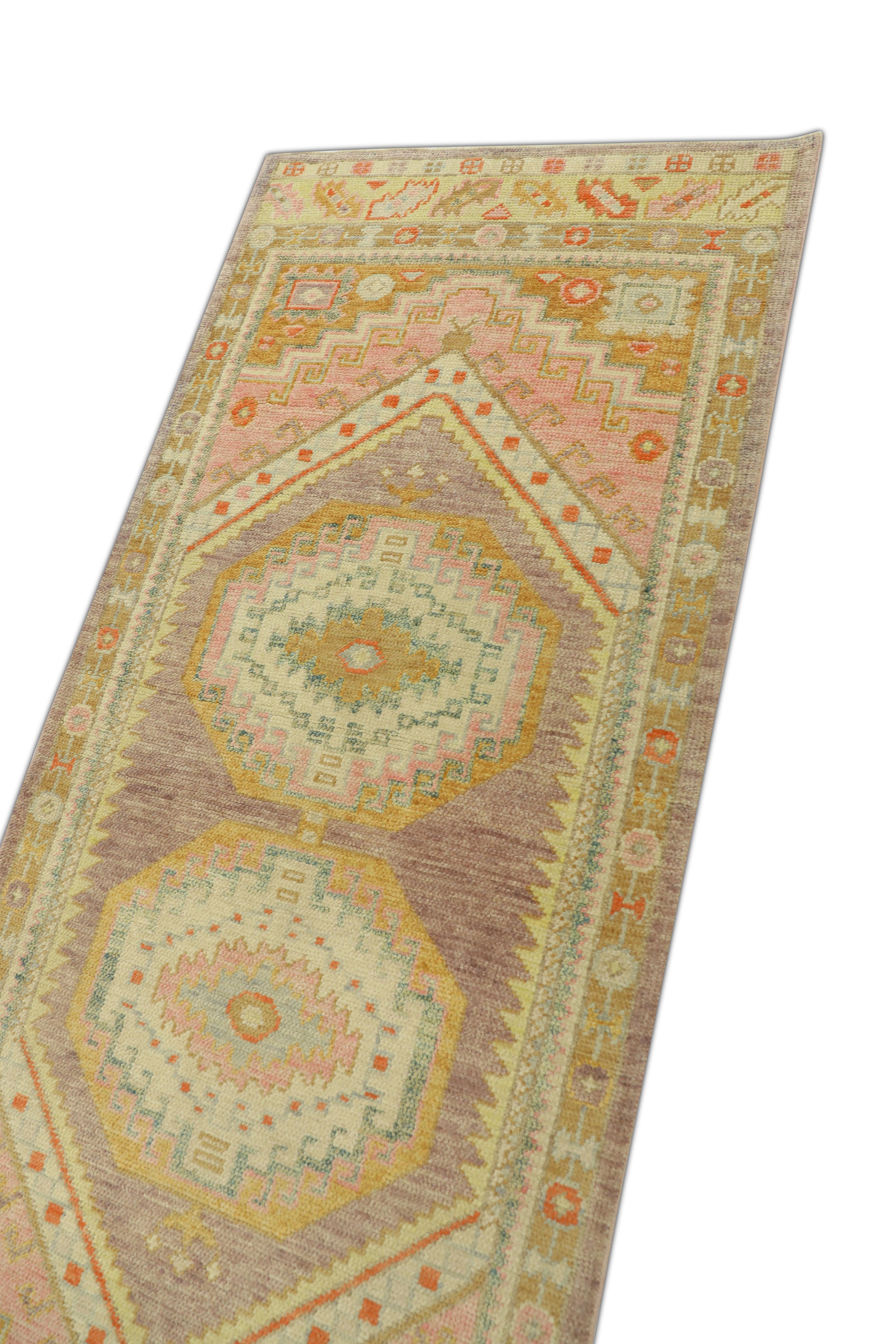 Oushak-Teppich Orientalischer handgeknüpfter türkischer Oushak 3'1 x 7'6